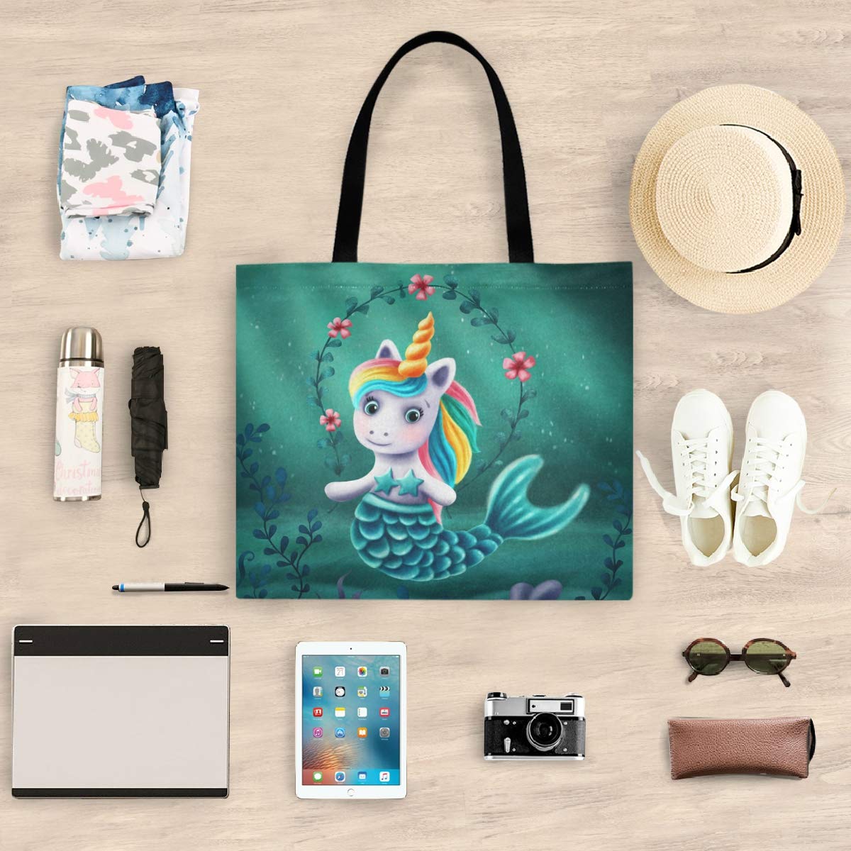 Visesunny Large Women's Casual Shoulder Bag - Stylish Canvas Tote Handbag for Shopping, Grocery & Daily Use - Perfect for Work, Travel and Outdoor Activities