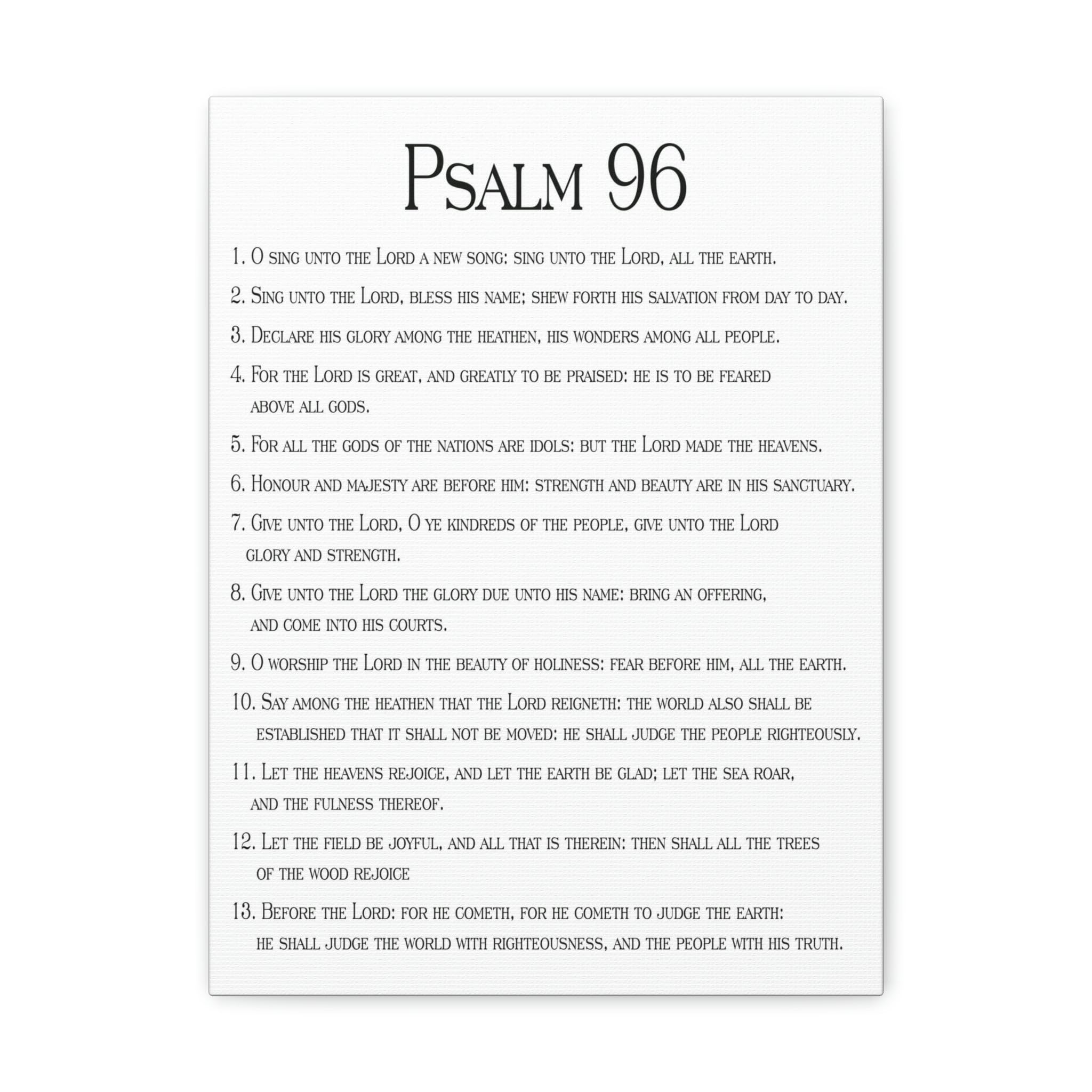 Beautiful White Bible with Psalm 96 Art - Perfect Christian Gift for Weddings, Baptisms & Daily Devotion - Express God's Love Through Scripture
