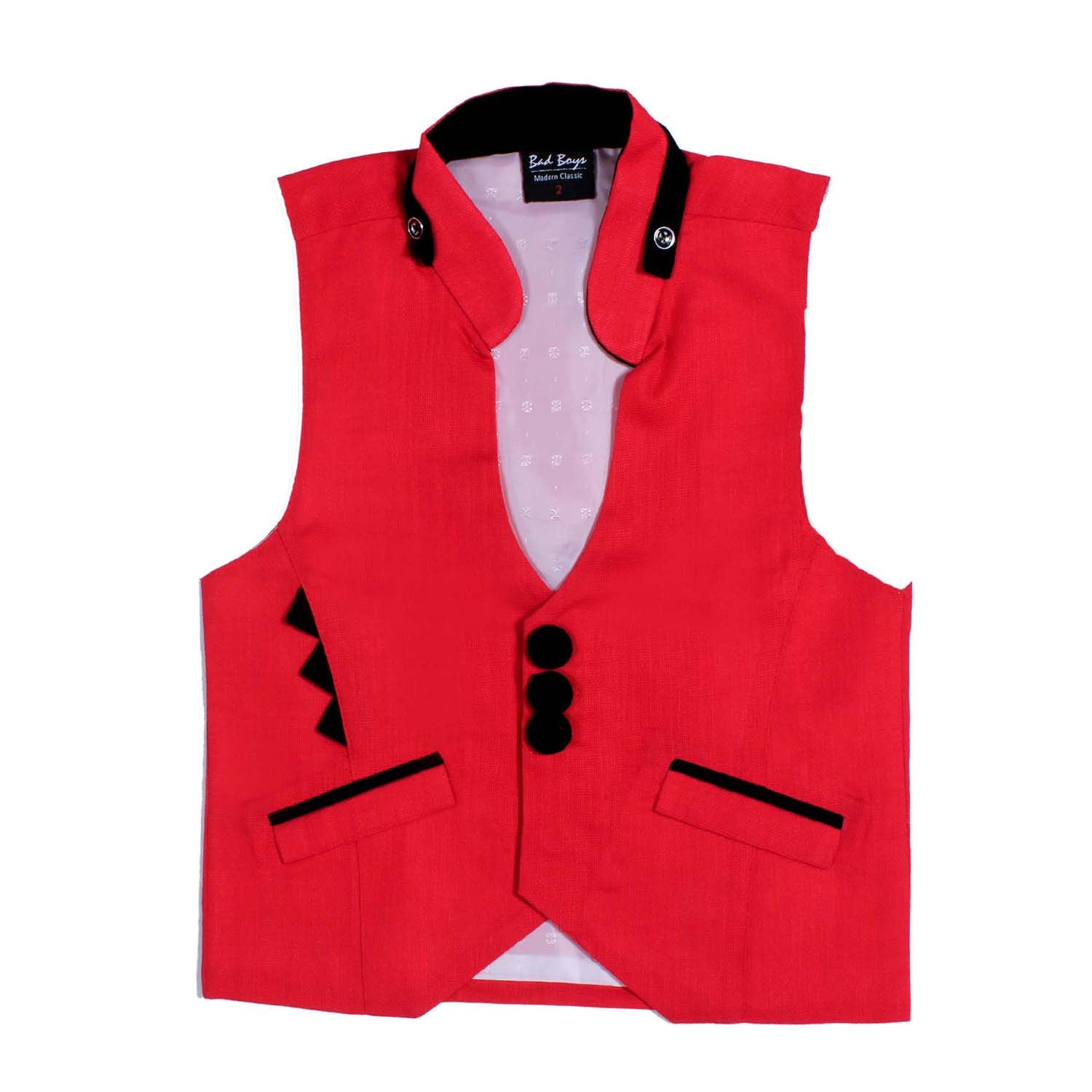 Bad Boys Red Jacket with Kurta & Polo Pants - Stylish Men's Ethnic Outfit for Weddings, Festivals & Special Occasions