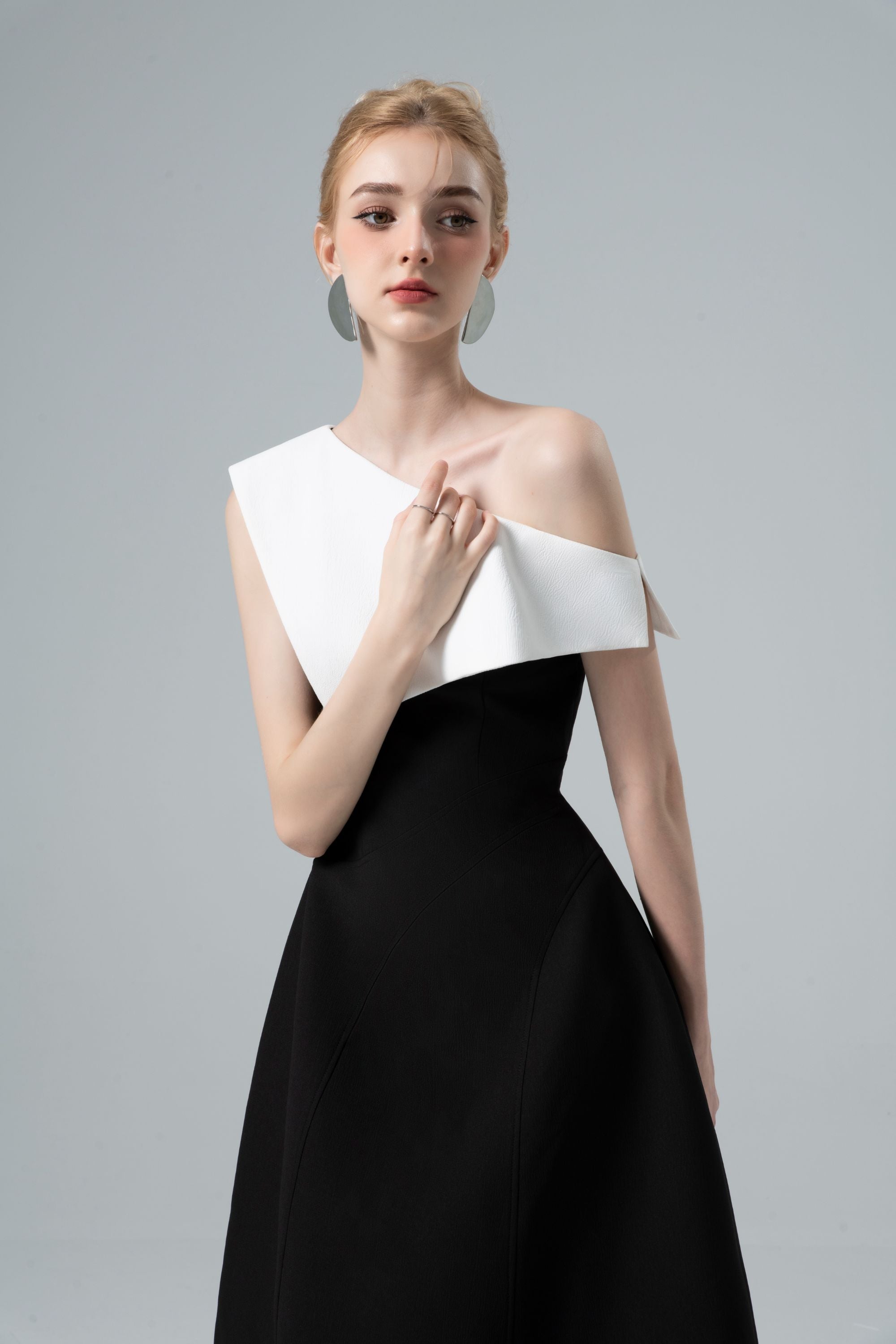 Clio Asymmetric Off Shoulder Dress for Women - Elegant Sleeveless Summer Party Dress - Perfect for Beach Vacations, Date Nights & Special Occasions
