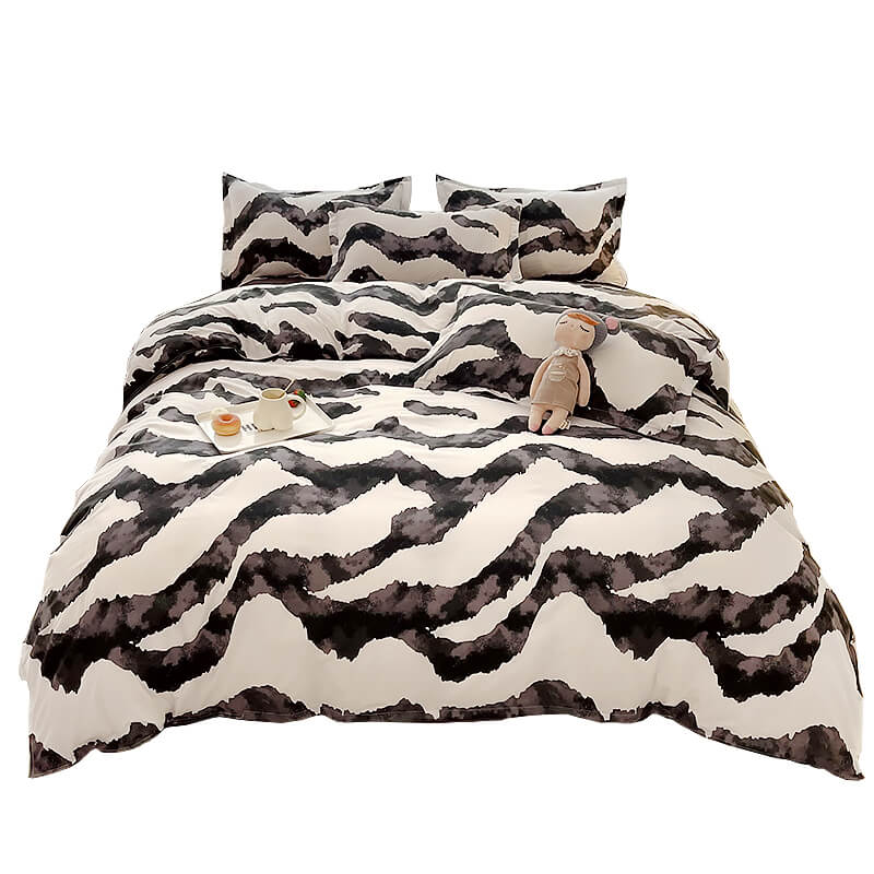 Zebra Print Bedding Set - Stylish Animal Print Duvet Cover & Pillowcase for Modern Home Decor | Perfect for Kids' Rooms, Teen Bedrooms & Jungle Themed Spaces