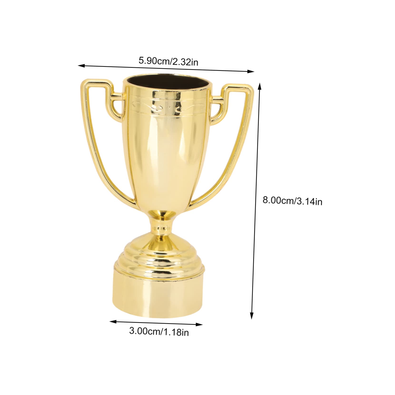 BRIGHTFUFU 100 Pcs Reusable Mini Plastic Trophies for Kids - Small Prize Awards for Classroom, Sports, Birthday Parties & School Events