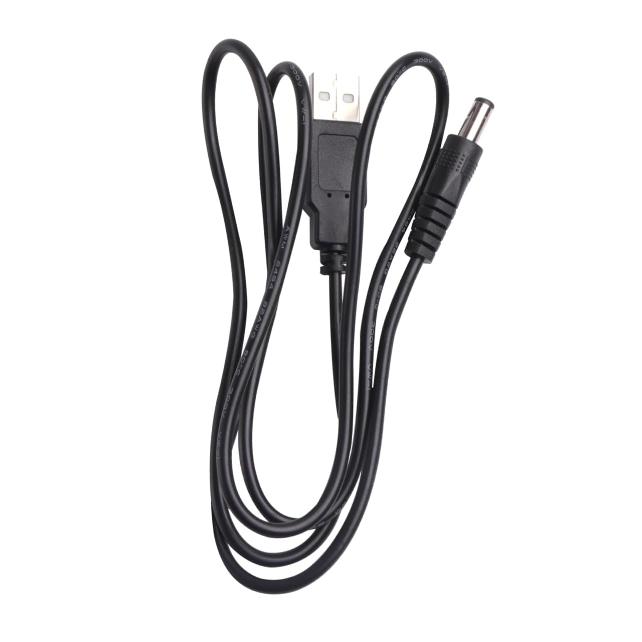 1M USB to DC Power Extension Cable - Black USB Power Supply Extender Wire for Laptops, Printers, Cameras | Home & Office Use
