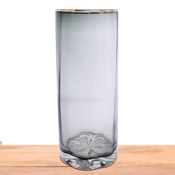 Elegant 10 Inch Clear Glass Vase for Flowers - Perfect for Home Decor, Wedding Centerpieces & Tabletop Arrangements