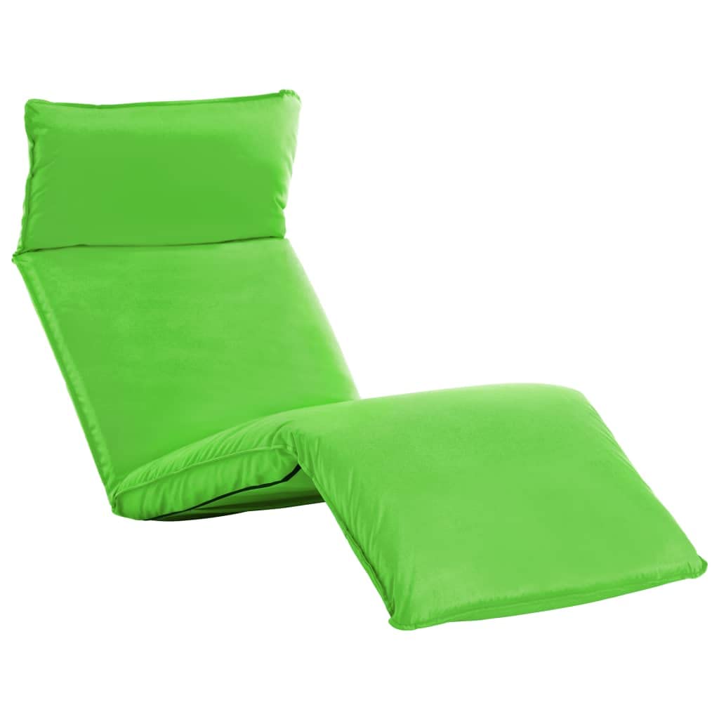 CHARMMA Foldable Sun Lounger - Durable Oxford Fabric, Green - Perfect for Beach, Poolside, and Outdoor Relaxation