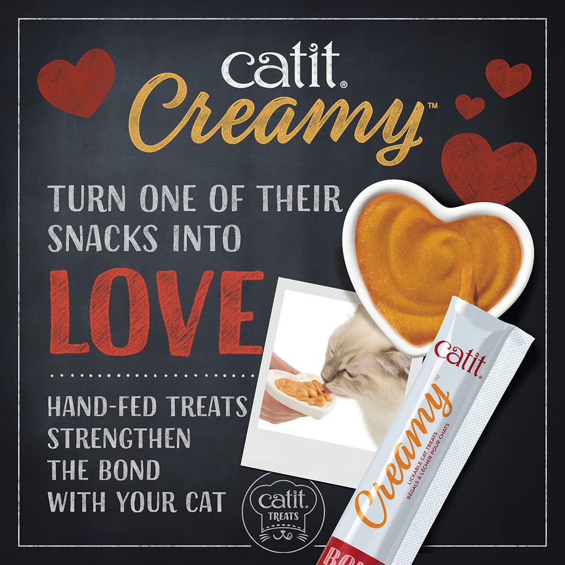 Catit Creamy Lickable Cat Treats - Healthy Tuna Flavor Cat Snacks (50 Pack) - Perfect for Training, Rewards & Bonding with Your Feline Friend