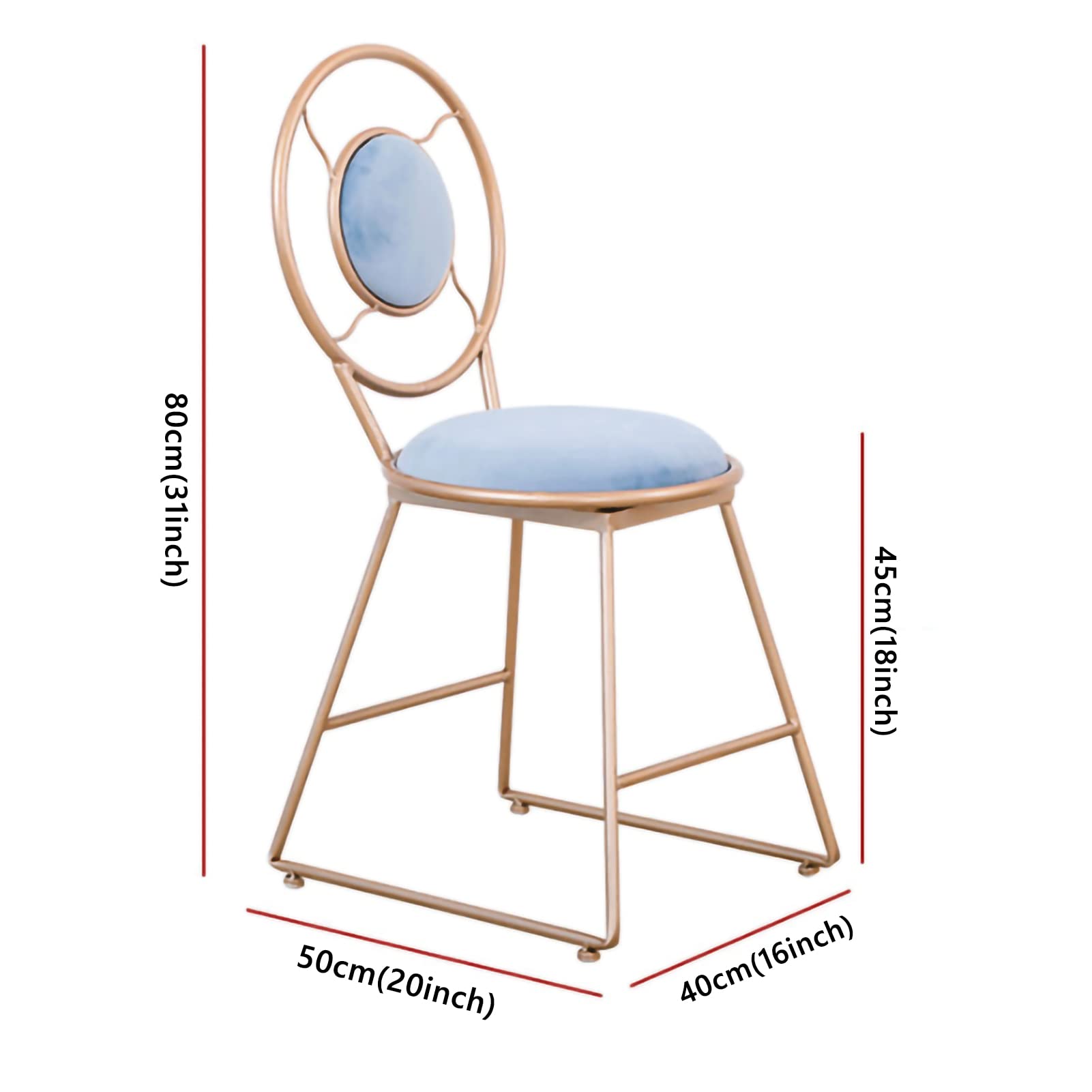 Modern Dining Chairs Set of 2 - Upholstered Fabric Armless Side Chairs with Sturdy Metal Legs & Iron Art Back Design for Kitchen, Cafe, Living Room & Bedroom | Perfect for Small Spaces, Breakfast Nooks & Contemporary Dining Areas