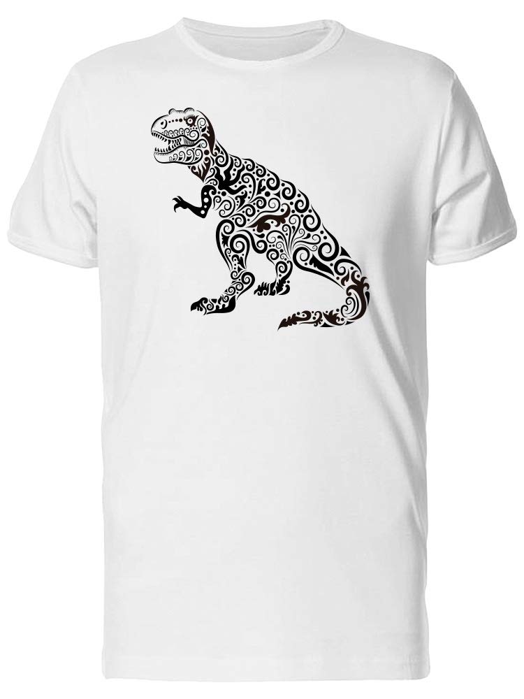 Smartprints Dinosaur Graphic Ethnic Print T-Shirt for Men - Casual Streetwear & Retro Style Tee for Everyday Wear, Parties, and Gifts