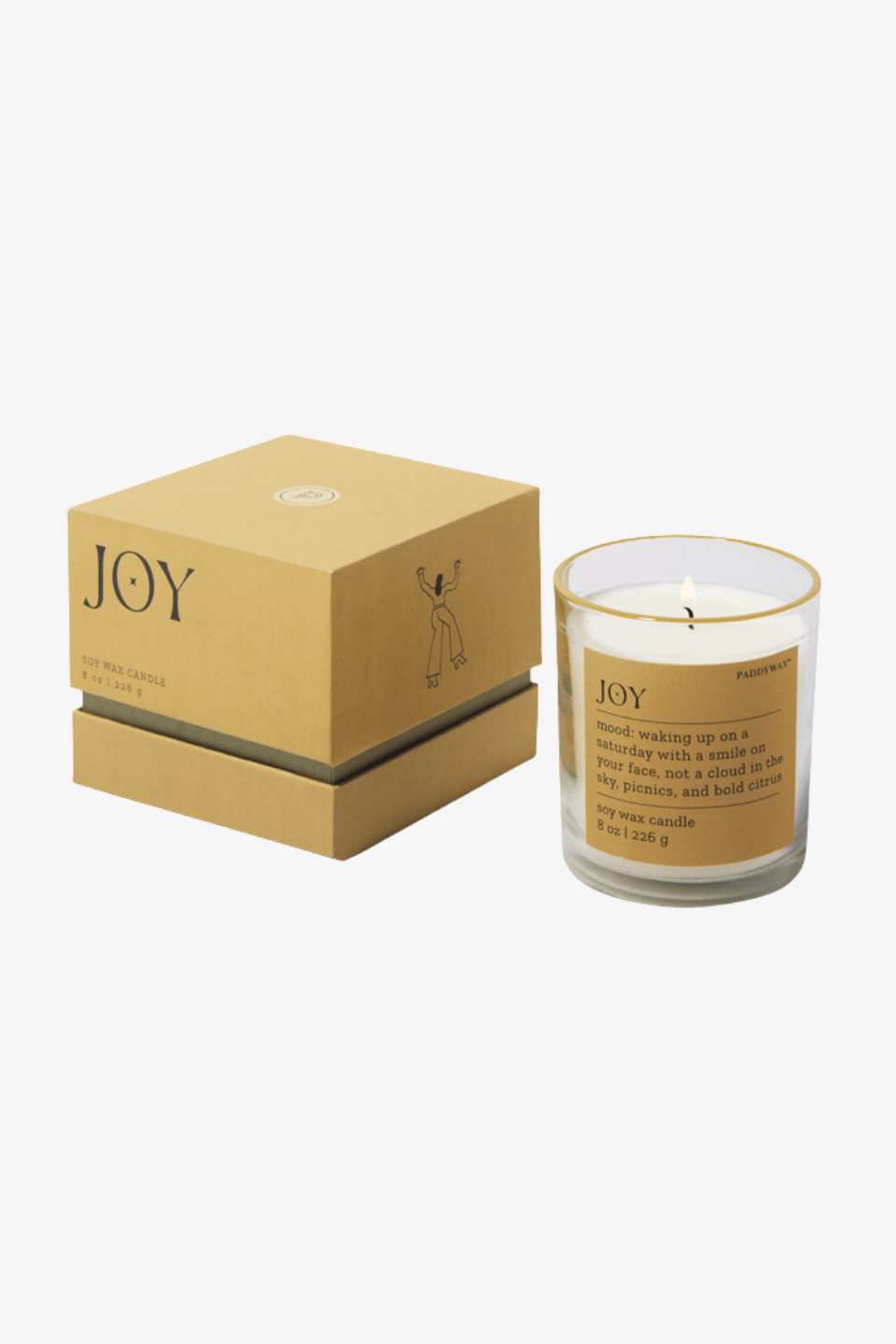 Mood Joy Scented Candle - Lime Fragrance, 226g Glass Jar, Long-Lasting Aromatherapy for Home, Office & Relaxation - Perfect for Stress Relief, Meditation & Romantic Ambiance