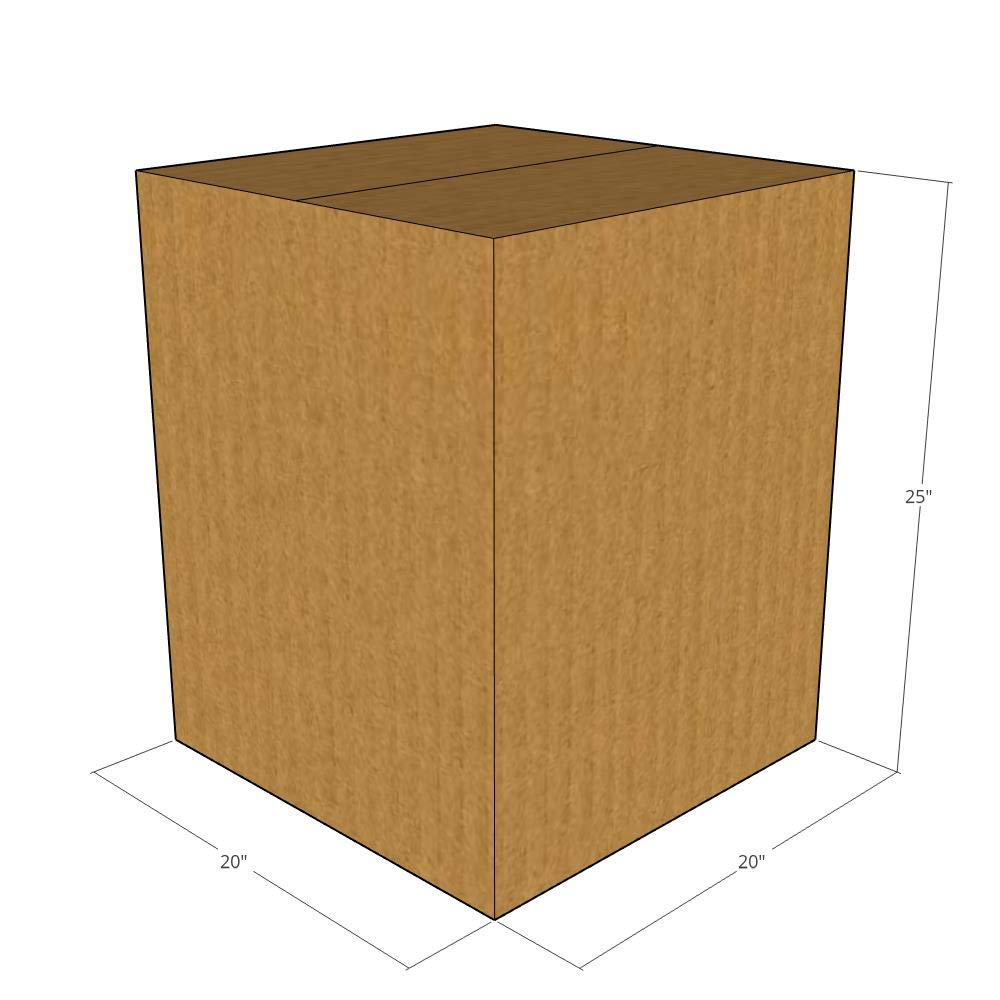 20x20x25 Inches 32 ECT New Corrugated Shipping Boxes - Heavy Duty Moving & Storage Cartons for Ecommerce, Home & Office Packing