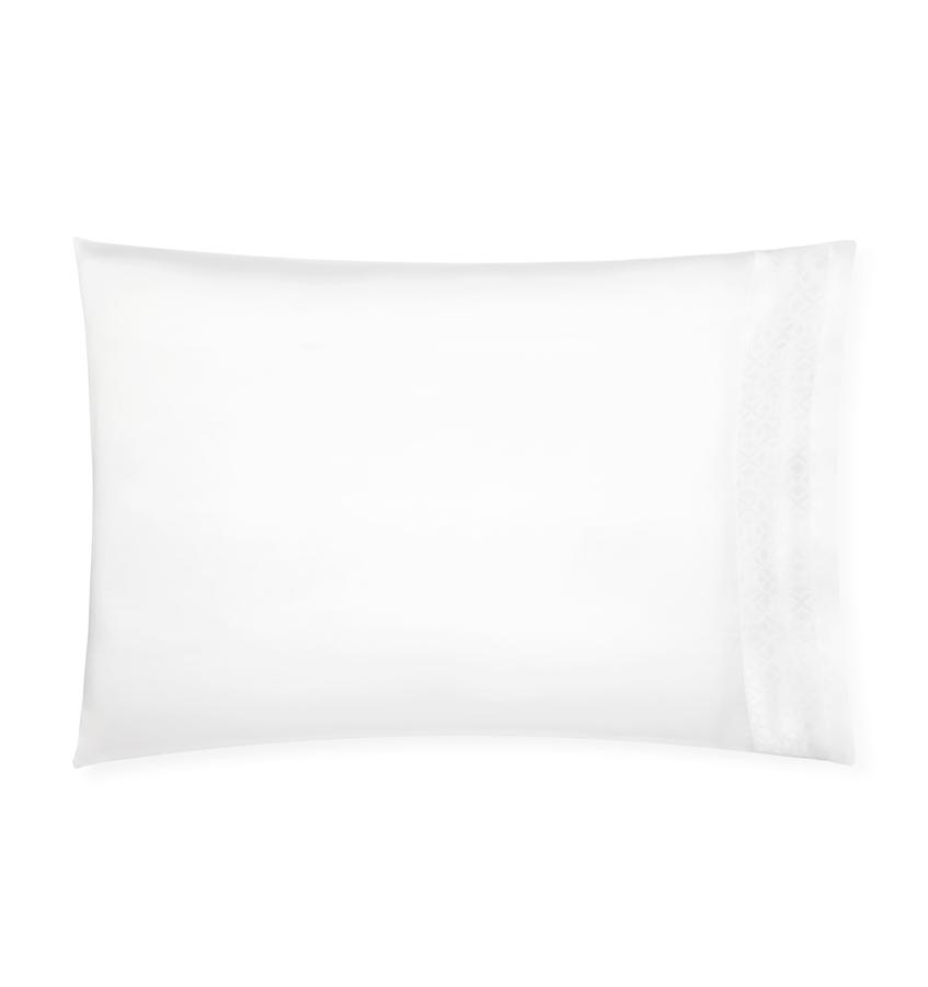 SFERRA Giza 45 Quatrefoil Pillowcases - Luxury 100% Egyptian Cotton Pillow Covers for Bedroom Decor, Queen Size, Soft & Breathable - Perfect for Master Bedroom, Guest Room, and Hotel Use