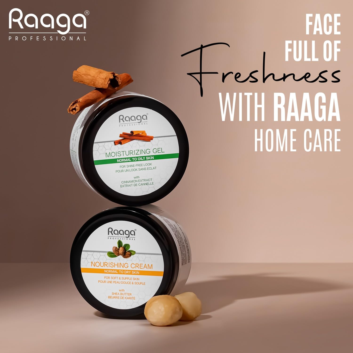 Raaga Professional Moisturizing Gel with Cinnamon & Tea Tree Extract - Non-Sticky, Shine-Free for Normal to Oily Skin - 50g | Hydrating Face Care for Daily Use & Makeup Prep