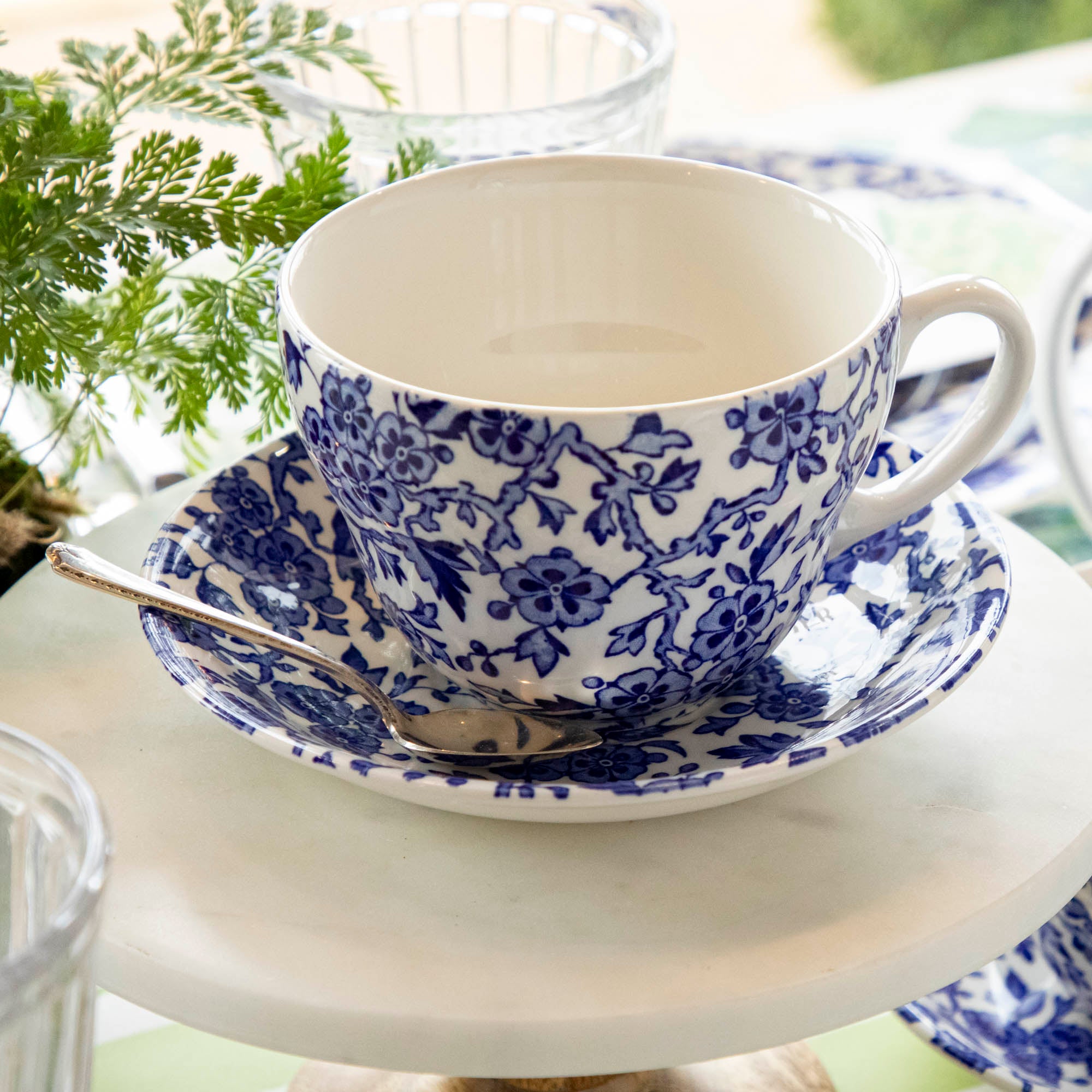 Burleigh Blue Arden Dinnerware Set - Elegant Ceramic Plates, Bowls & Mugs for Fine Dining & Home Entertaining