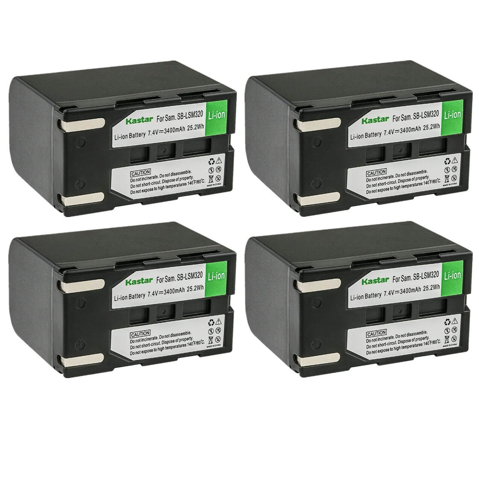 Kastar SB-LSM320 4-Pack Replacement Battery for Samsung Digital Cameras - Compatible with SC-D372, SC-D375, SC-D453, SC-D455, SC-D457, SC-D557, SC-D653, SC-D655, SC-D953, SC-D955, SC-D963, SC-D965, SC-D975, SC-DC163 - Perfect for Travel Photography, Vlogging, and Outdoor Adventures