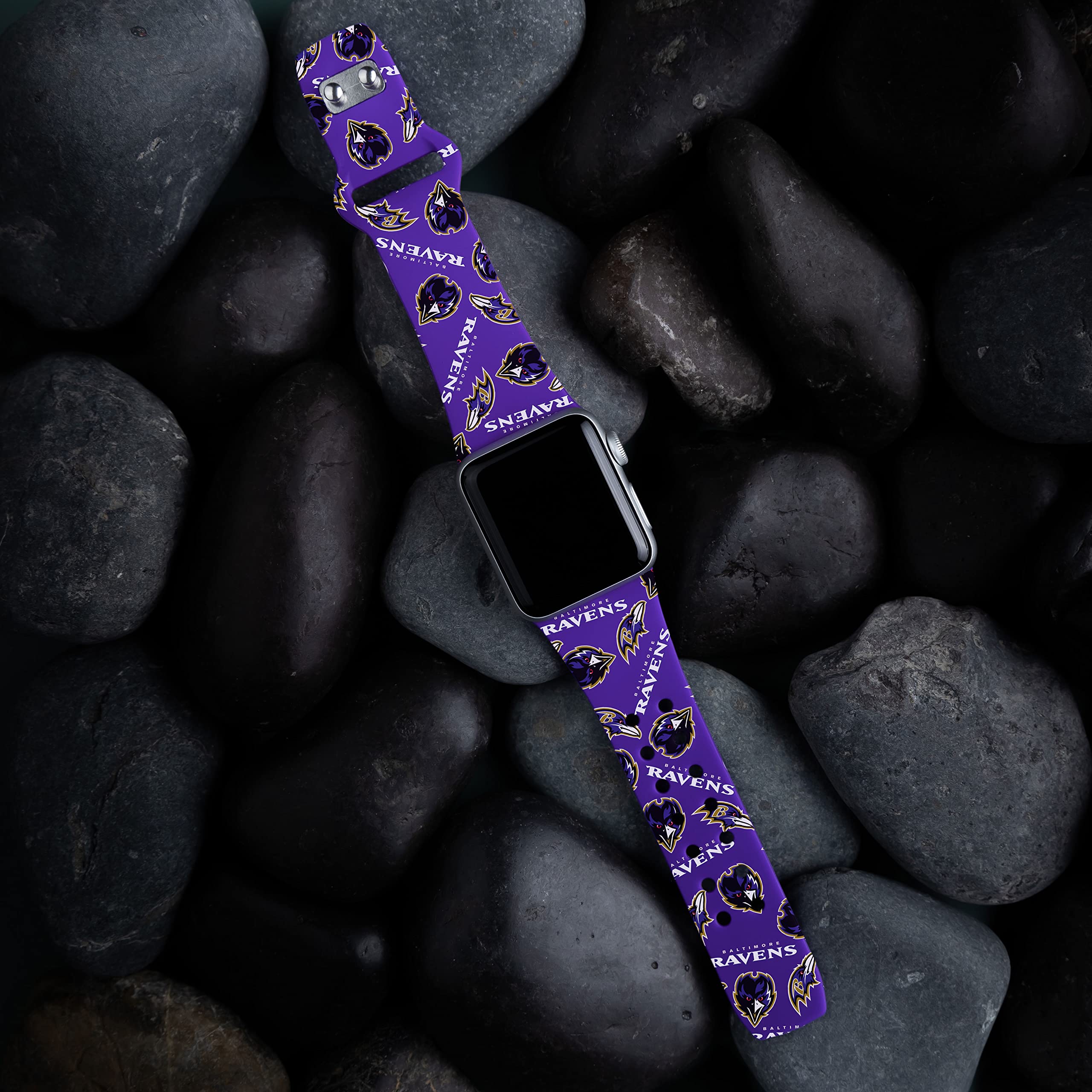 Baltimore Ravens HD Game Time Watch Band for Apple Watch - Perfect for NFL Fans & Game Day Outfits