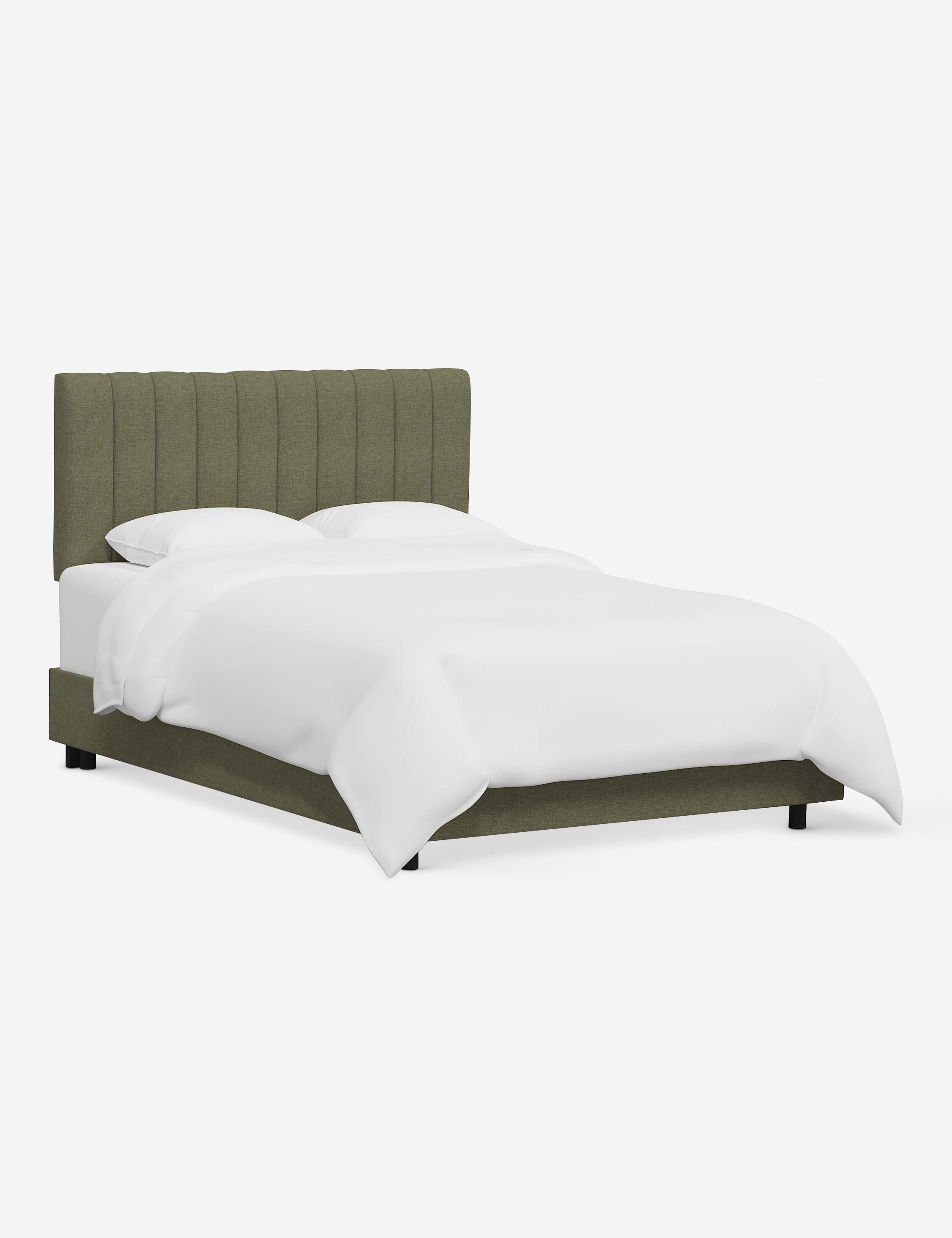Stylish and Comfortable Aliyah Bed - Queen Size Platform Bed Frame with Upholstered Headboard for Modern Bedrooms | Perfect for Master Bedroom, Guest Room, or Apartment