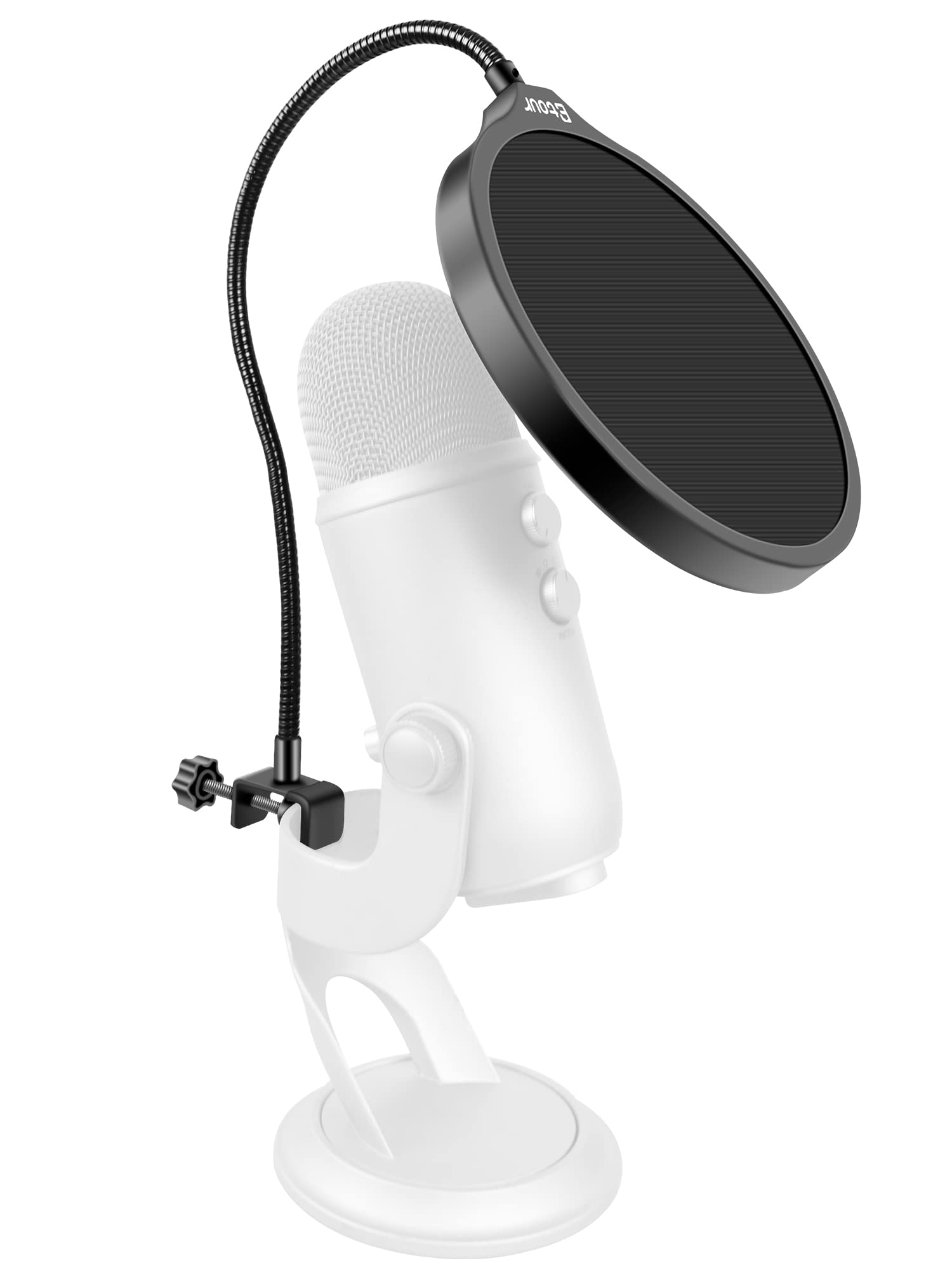 Professional Dual-Layered Pop Filter for Blue Yeti Mic - Anti-Wind Noise & Background Sound Reduction - Perfect for Podcasting, Streaming & Voice Recording