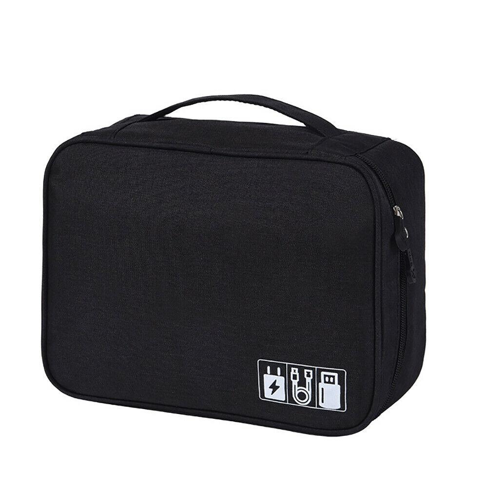 Premium Cable Organizer Tech Pouch - Waterproof Travel Cord Storage Bag for Phones, Laptops & Accessories - Perfect for Office, Commuting & Business Trips