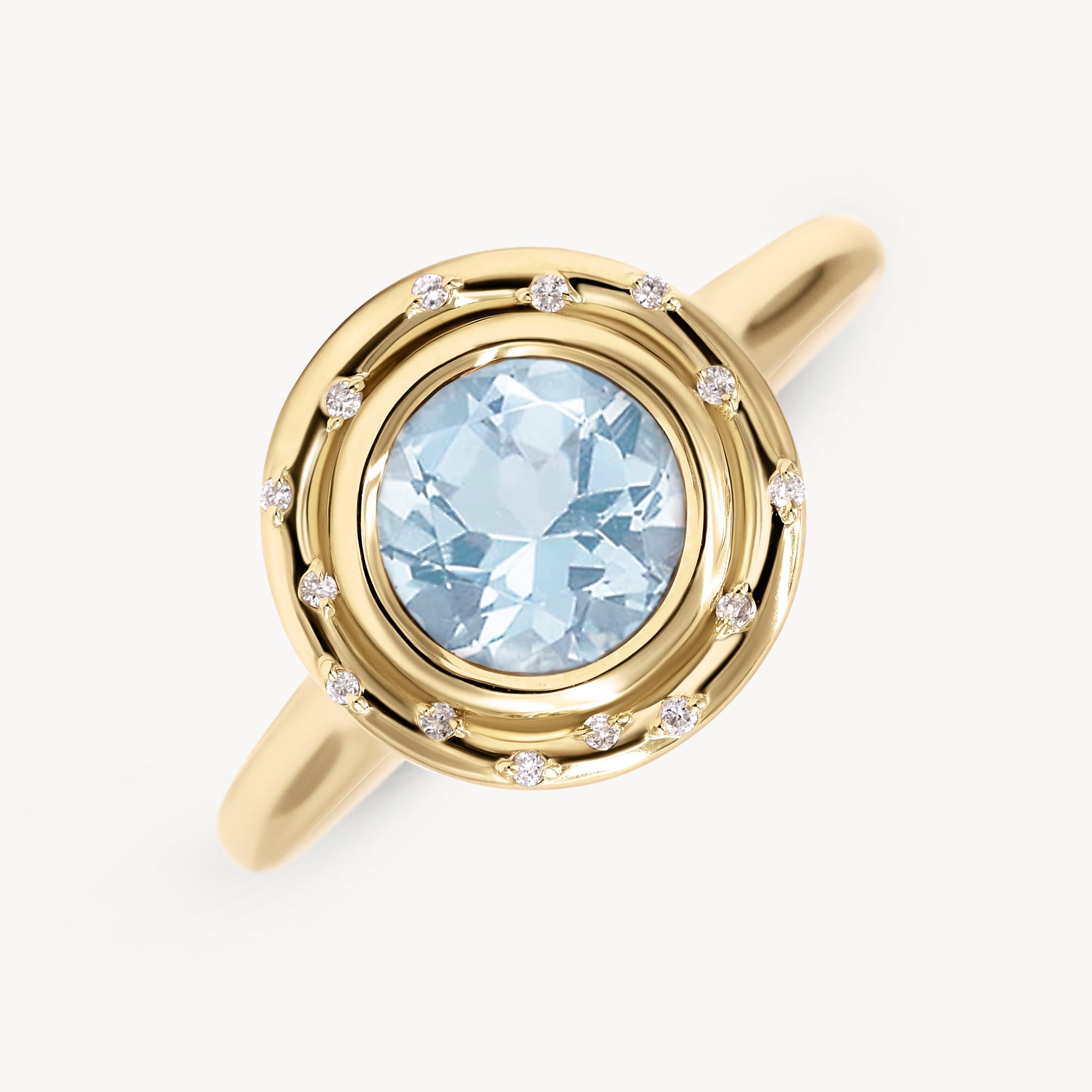 Aquamarine Spotlight Ring - Elegant Blue Gemstone Jewelry for Women | Perfect for Engagement, Wedding & Special Occasions