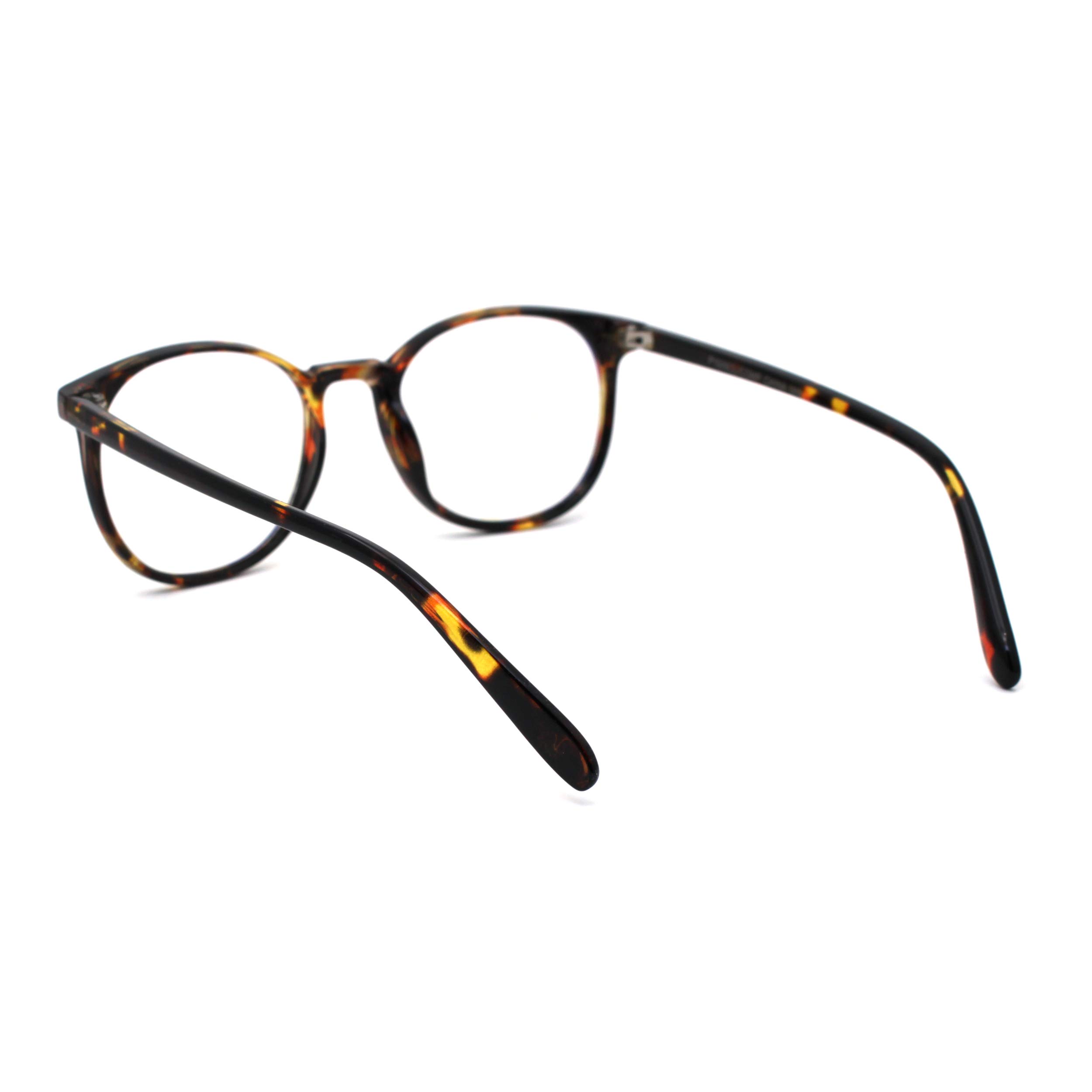 Blue Light Blocking Glasses for Computer - SA106 Round Keyhole Frame Anti-Eye Strain Glasses for Gaming, Office Work & Screen Use