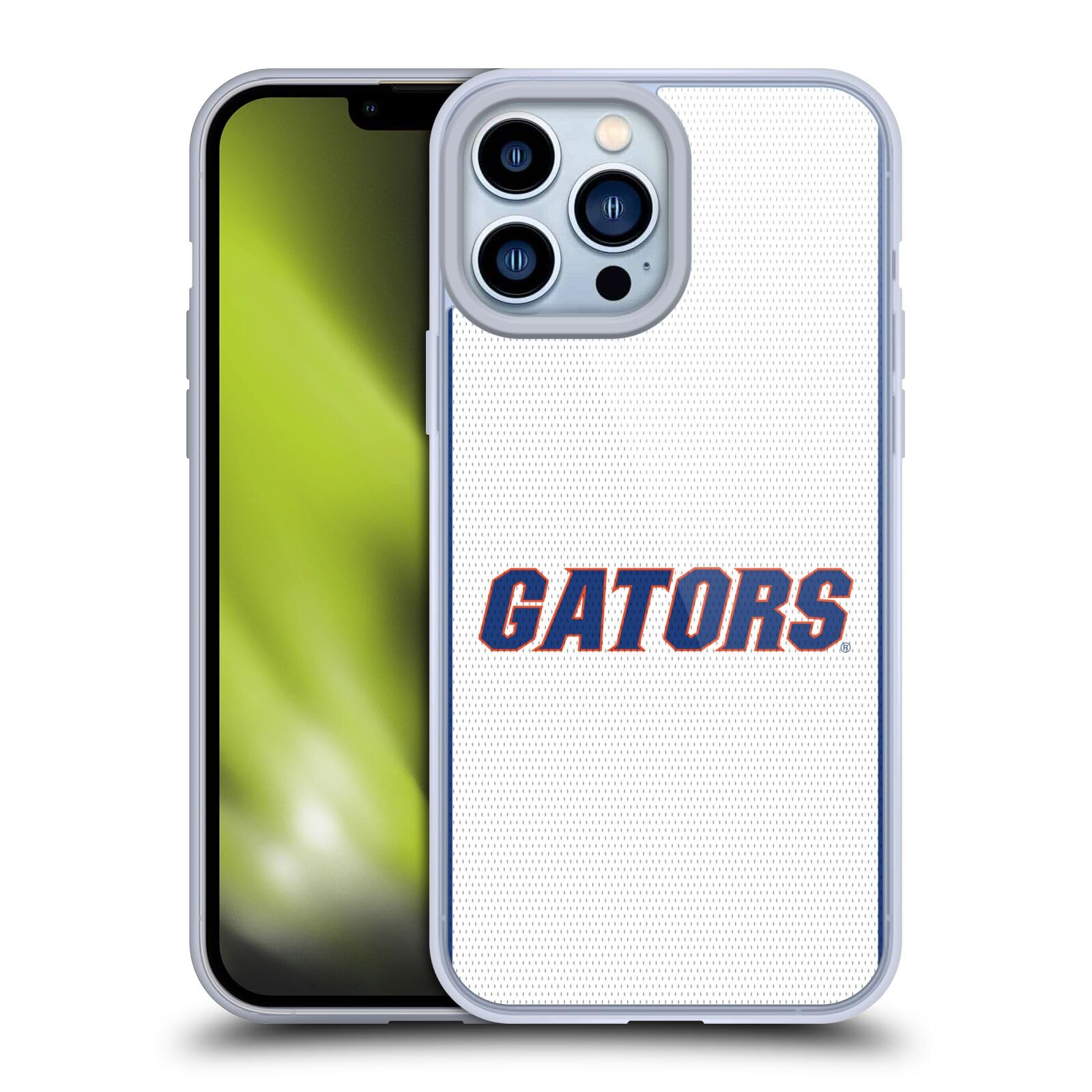 Officially Licensed University of Florida UF Baseball Jersey Soft Gel Phone Case - Compatible with Apple iPhone 13 Pro Max - Perfect for Gators Fans, Game Days & School Spirit Accessories