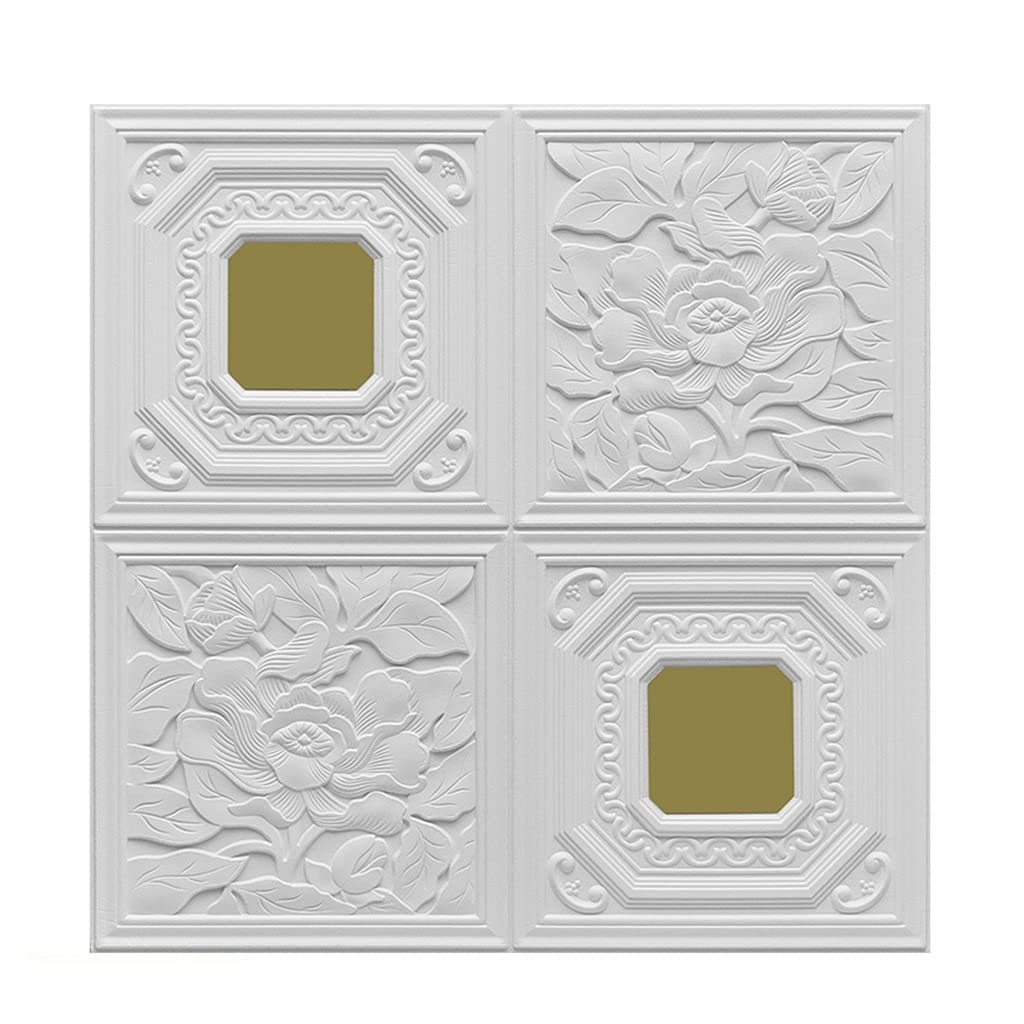 10PCS PVC 3D Wall Panels for Interior Decor - Soundproof Self-Adhesive Wallpaper, Anti-Collision Wall Stickers (70cm x 70cm, Color A2) - Perfect for Living Room, Bedroom & Office Decoration