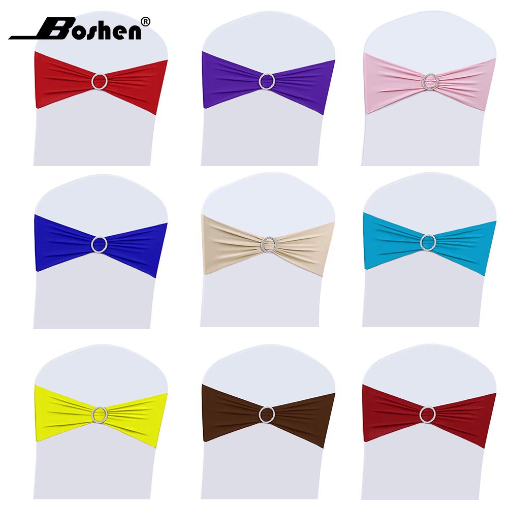 75PCS Stretch Chair Sashes Bows with Buckle - Decorative Chair Bands for Wedding, Hotel Banquet & Birthday Party Decor (Yellow) - Perfect for Indoor/Outdoor Events, Table Settings & Special Occasions