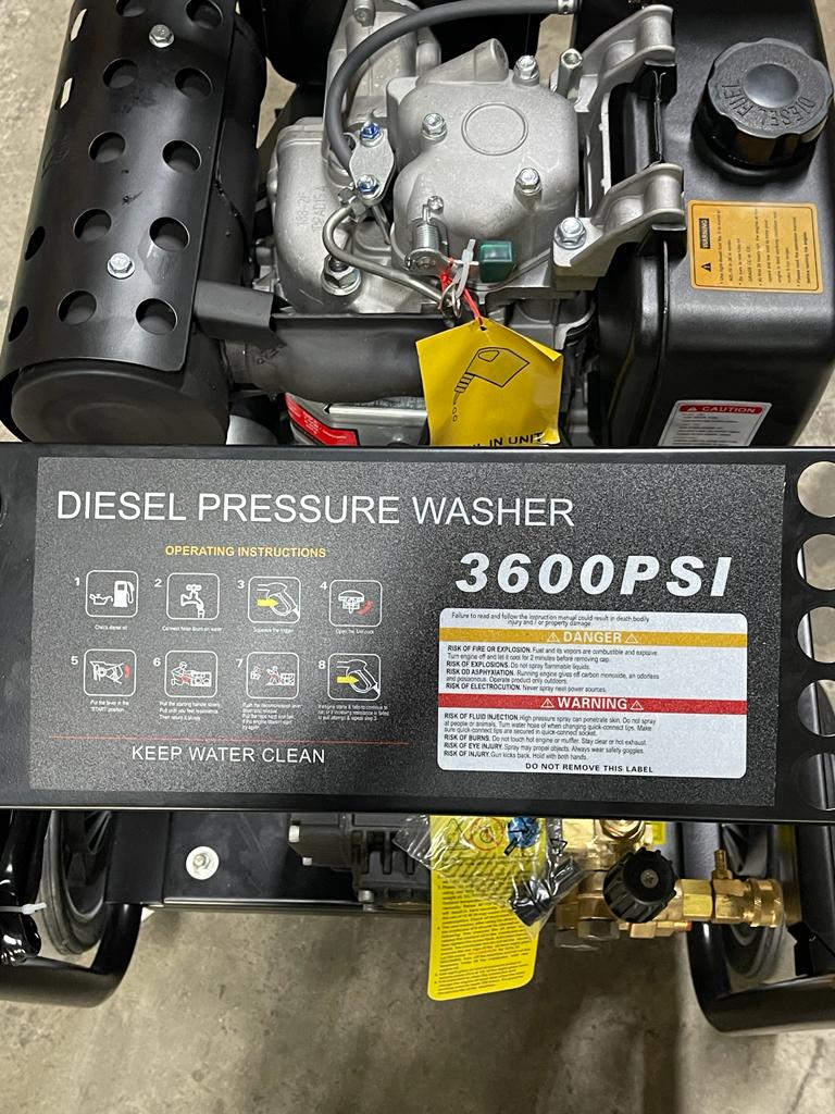 Aiko 10HP 250BAR 188FA Diesel Engine High Pressure Power Washer with 10m Hose & Spray Gun | Model HPW 3WZ 3600DF | Ideal for Industrial Cleaning, Car Wash, and Heavy-Duty Applications