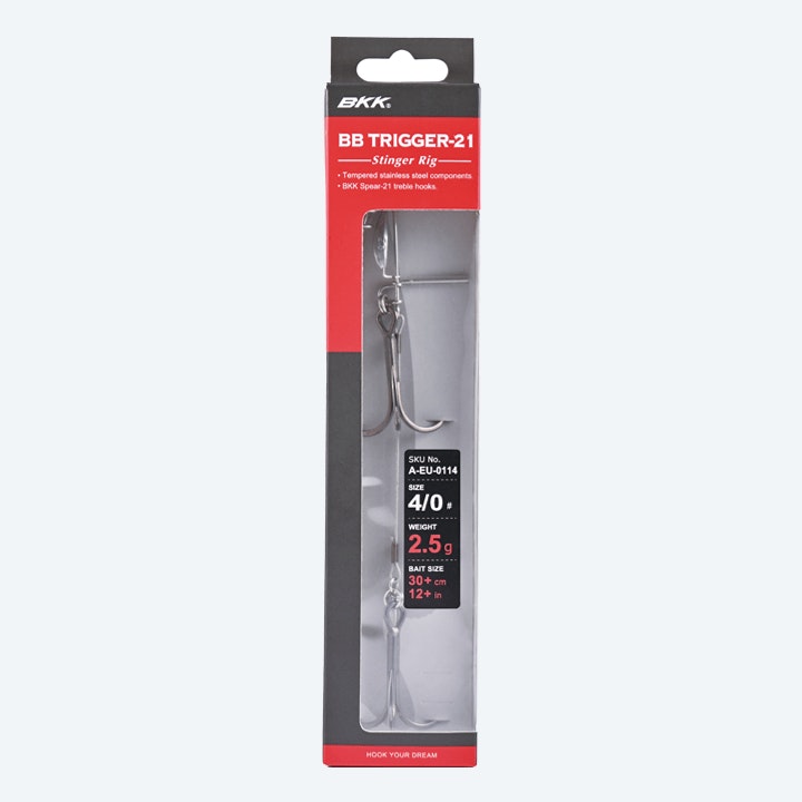 BKK BB Trigger 21 Stainless Steel Fishing Hook - Sharp & Durable Saltwater Hooks for Bass, Trout, and Catfish Fishing | Perfect for Freshwater & Saltwater Angling