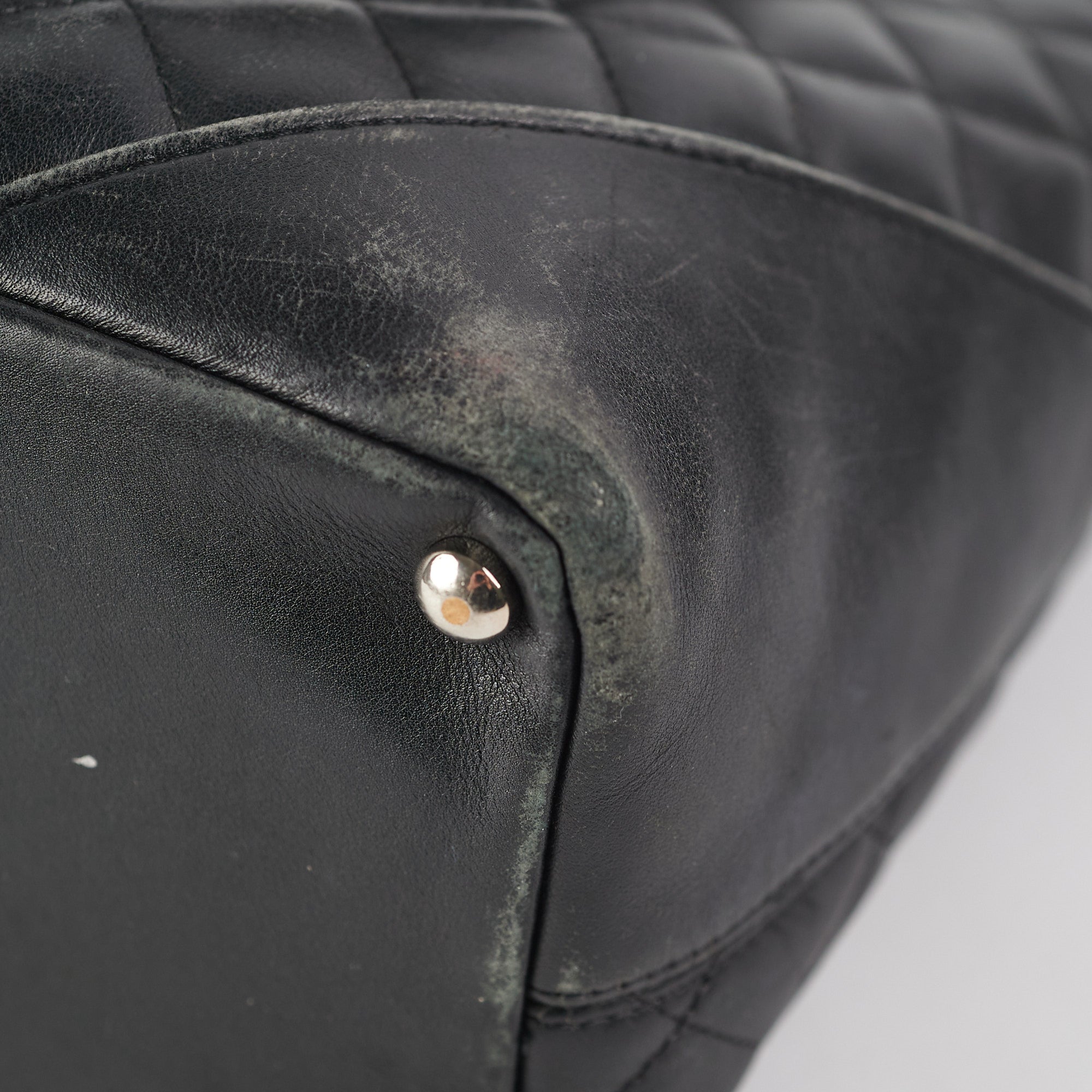 Chanel Cambon Ligne Medium Black Leather Tote Bag - Luxury Designer Handbag for Women, Perfect for Work, Travel & Everyday Use