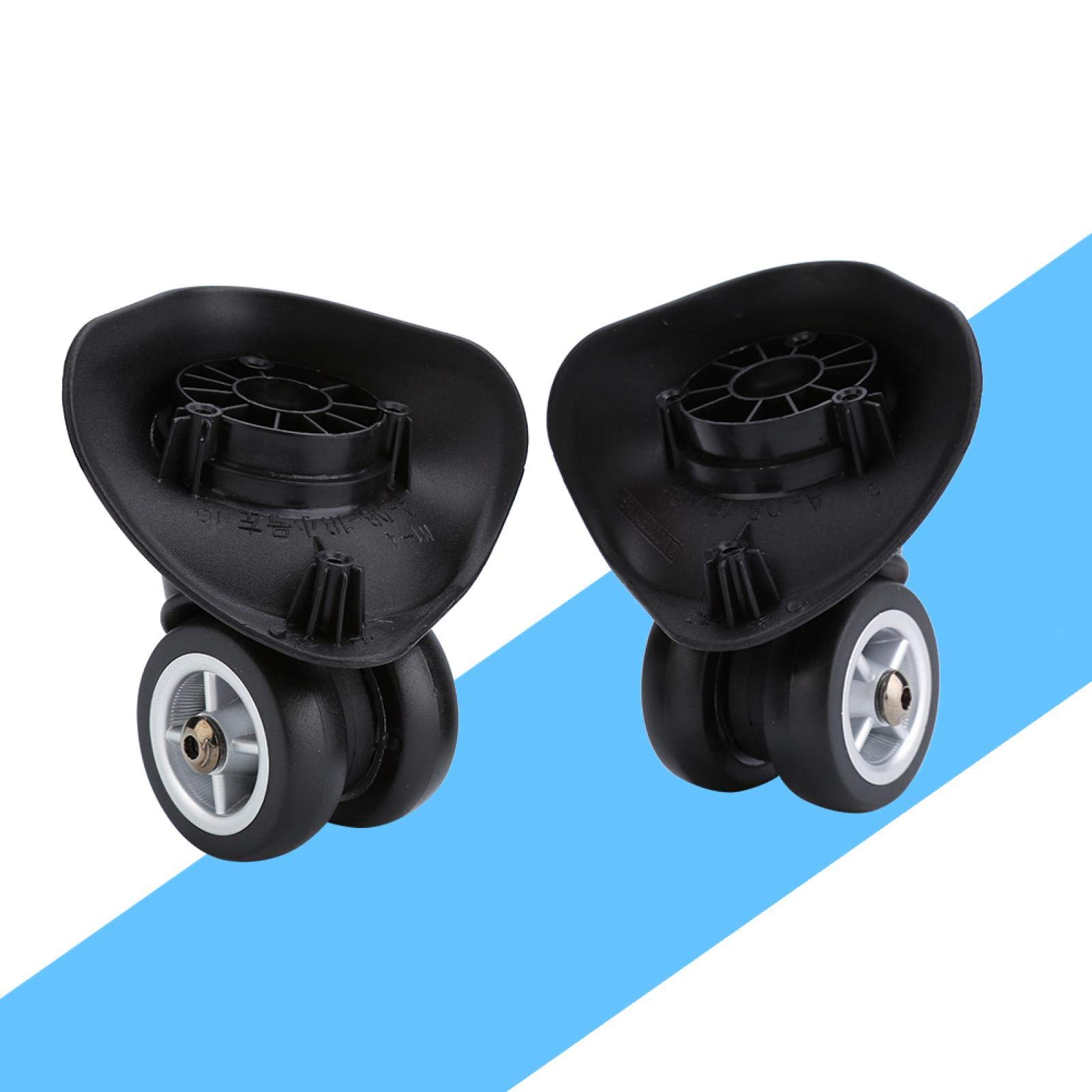 Alomejor 2-Pack Suitcase Wheels Replacement for Luggage Trolley - Universal Left & Right Wheel Set - Perfect for Travel, Business Trips & Airport Use