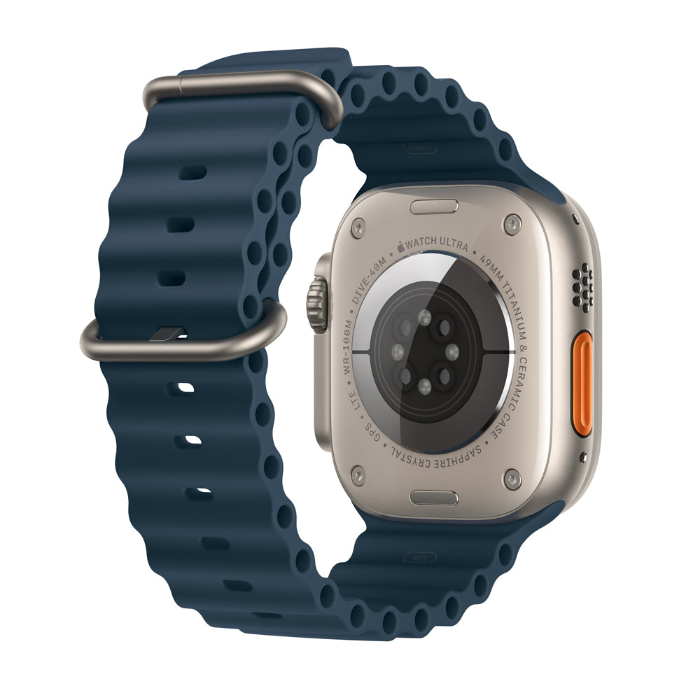 Apple Watch Ultra 2 GPS + Cellular 49mm Titanium Case with Blue Ocean Band - Smartwatch for Fitness Tracking, Outdoor Adventures & Daily Wear