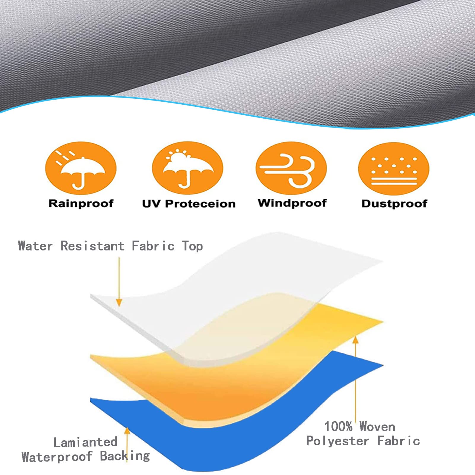 Heavy Duty 420D Oxford Waterproof Patio Furniture Cover 76x50x32in - Windproof UV Resistant Outdoor Table Protector for Rattan Cube Set - Perfect for Garden, Deck & Backyard Use