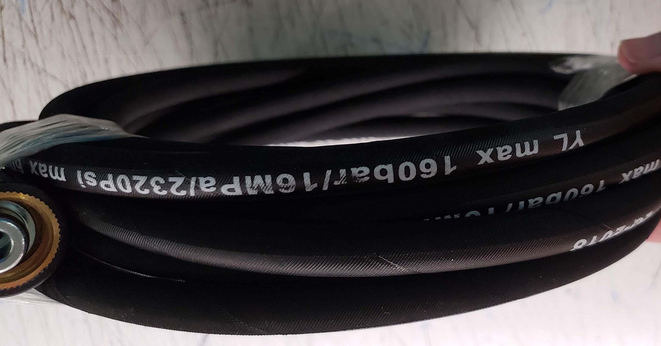 Upgraded AR41839 High-Pressure Hose by Annovi Reverberi - Black Replacement for AR383 - Perfect for Pressure Washers, Car Washing & Outdoor Cleaning