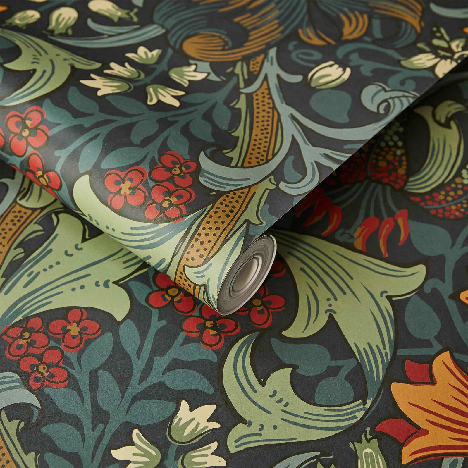 GOLDEN LILY Premium Wallpaper - Midnight Black Elegant Design for Home Decor | Perfect for Living Room, Bedroom & Office Interior Design