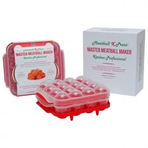 Professional Meatball Maker & Stacking Storage Tray System - 32 Meatball Capacity - Perfect for Meal Prep, Party Snacks & Kitchen Organization