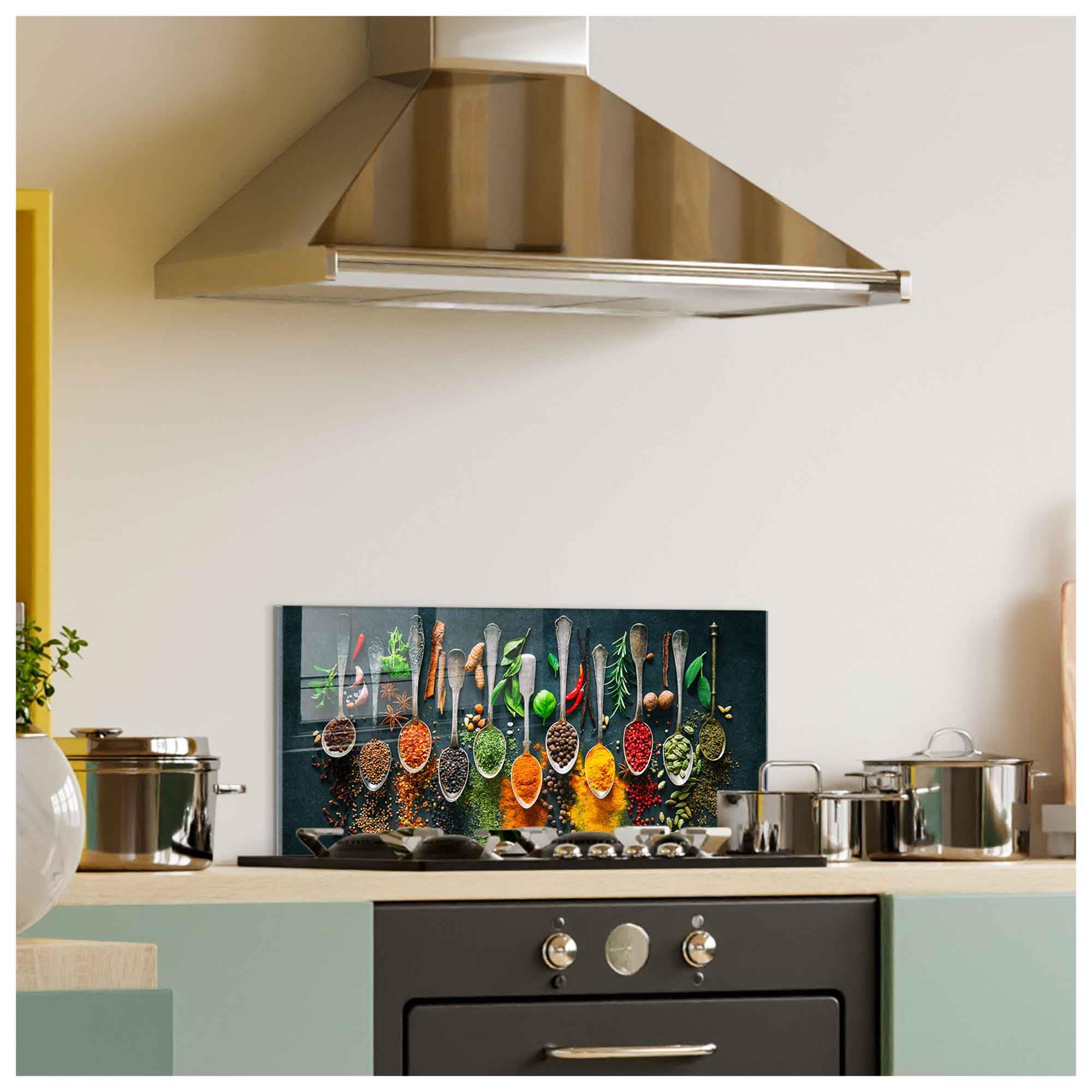 Tempered Glass Kitchen Backsplash - 18x30