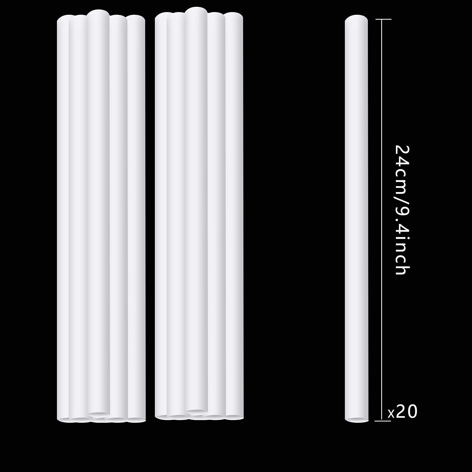 24 PCS White Cake Dowel Rods - Reusable Cake Support Sticks for Stacking & Decorating | Sturdy Cake Stand Sticks for Multi-Tier Cakes, Wedding Cakes & Birthday Cakes