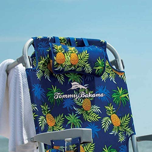 Tommy Bahama 2020 Backpack Cooler Chair with Storage Pouch & Towel Bar - Portable Outdoor Beach Camping Gear for Picnics, Tailgating & Fishing Trips