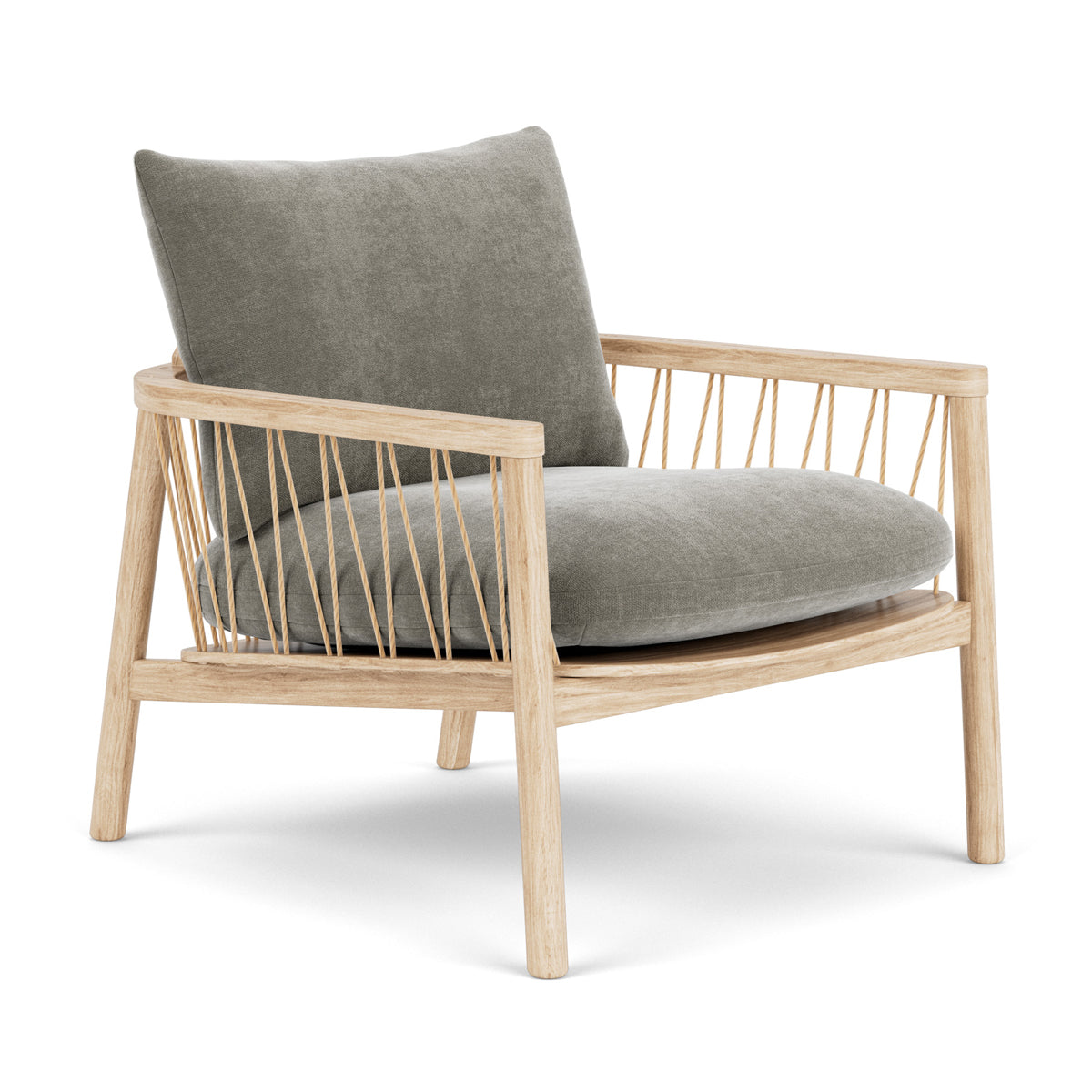 Enzo Fabric Armchair - Modern Upholstered Accent Chair for Living Room, Bedroom & Office - Comfortable Lounge Chair with Sturdy Wooden Legs - Perfect for Relaxing, Reading & Decorating