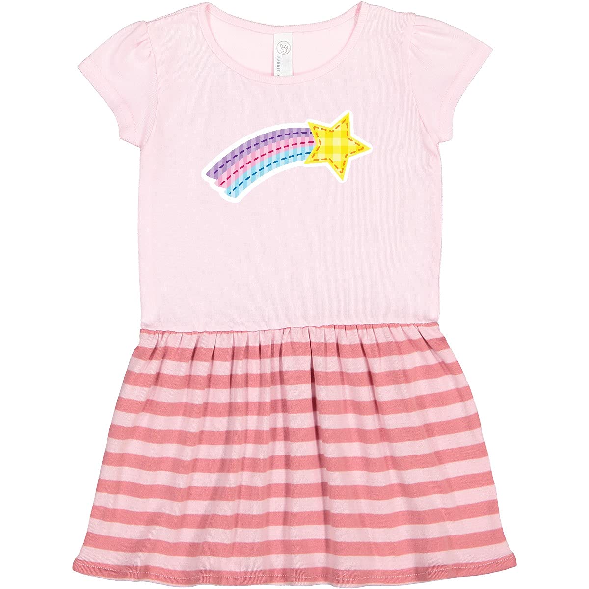 Inktastic Shooting Star Space Toddler Dress - Cute Astronaut Print Baby Girl Outfit for Playdates & Birthday Parties