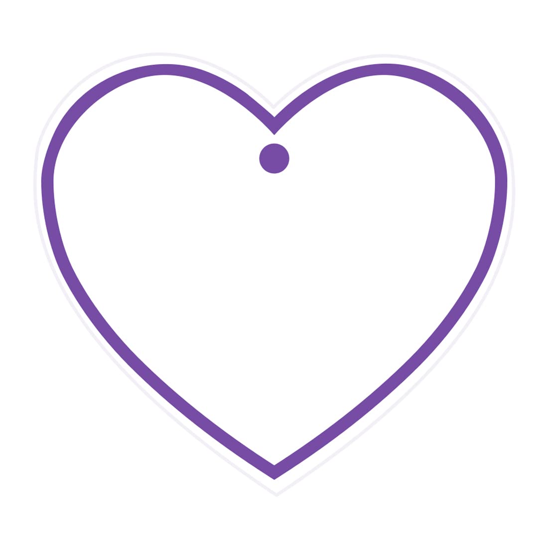Andaz Press Heart Shaped Gift Tags - 30 Pack Blank Purple Solid Border for Birthday, Wedding, Anniversary & Party Favors - Perfect for DIY Crafts & Gift Wrapping