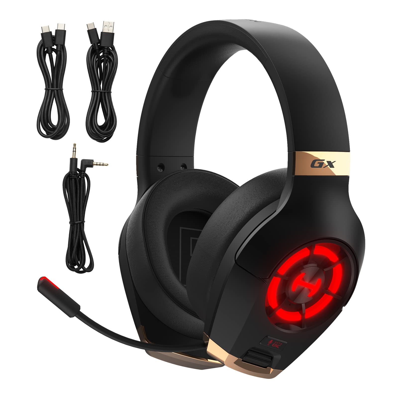 Edifier Hecate GX Hi-Res Gaming Headset with Microphone - Wired USB/Type-C/3.5mm Headphones for PS5, PS4, PC, Xbox & Switch - 50mm Drivers, RGB Lighting & ENC Noise Cancellation - Perfect for Competitive Gaming & Streaming