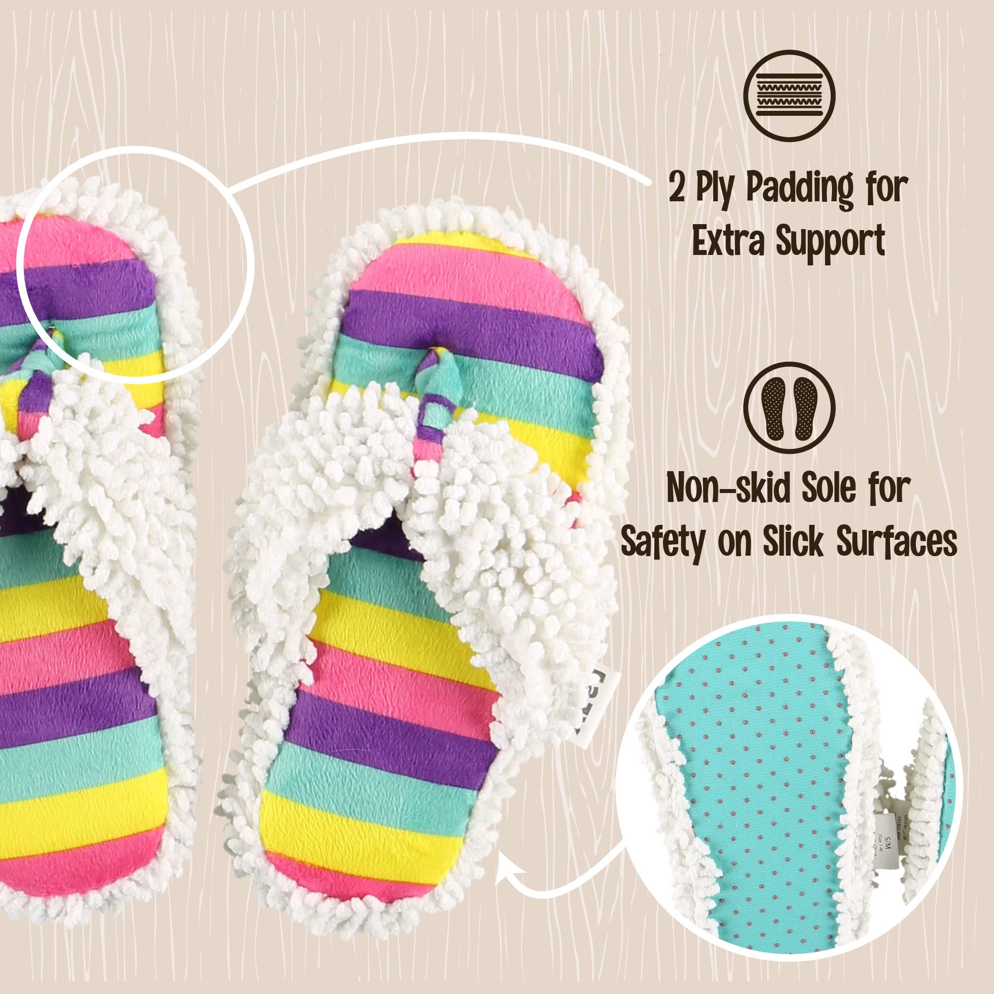 Cozy Women's Fuzzy House Slippers - Lazy One Spa Flip-Flop Slippers for Women & Girls | Soft Indoor/Outdoor Comfort for Relaxation at Home, Spa Days & Lounging