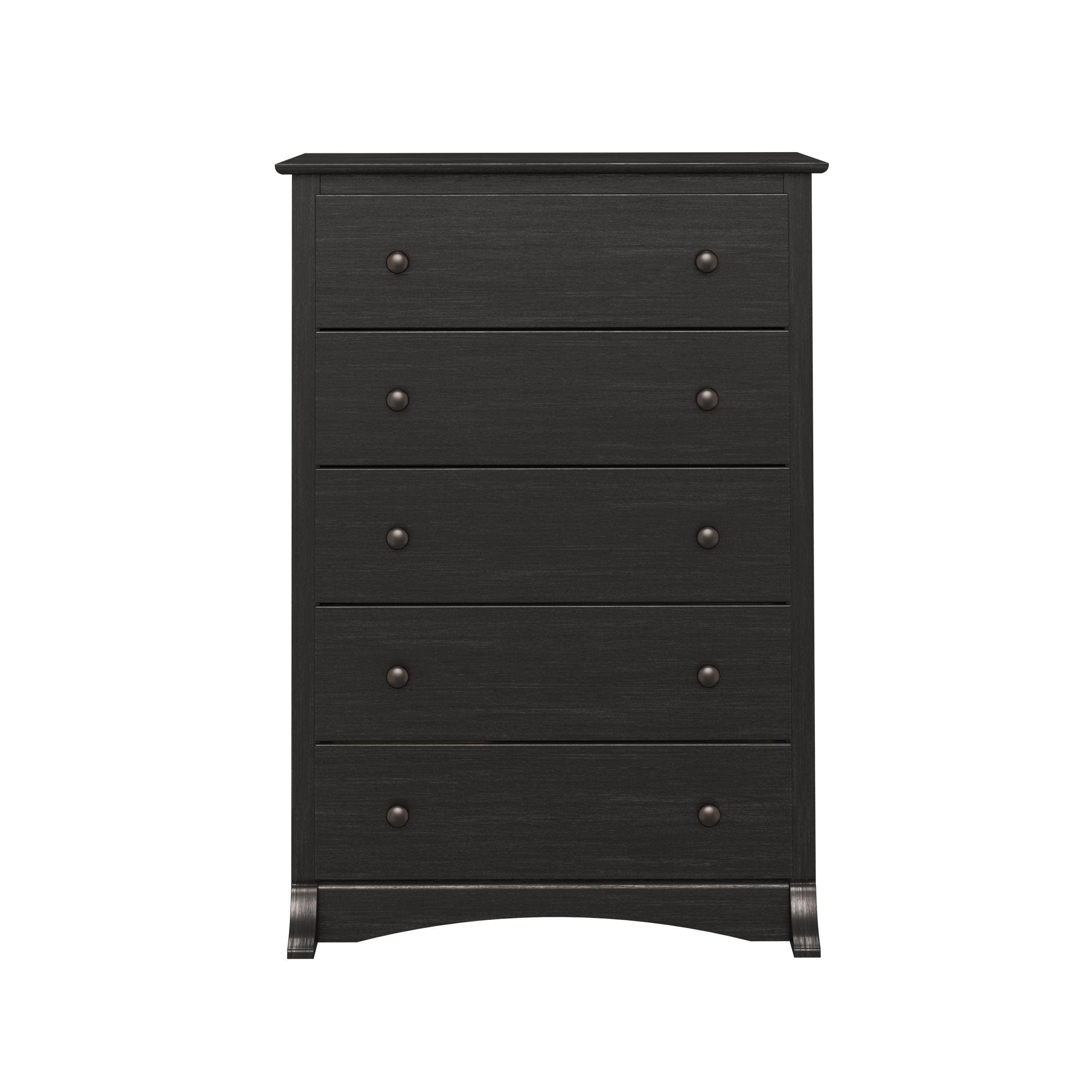 Sonoma 5-Drawer Dresser Chest - White, Black, Gray, Blue & Beige | Bedroom Storage Organizer for Clothes & Accessories