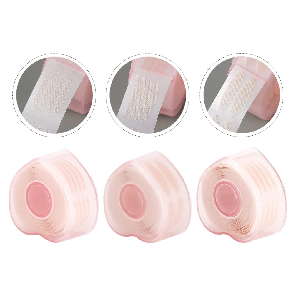 FOMIYES 3 Rolls Double Eyelid Stickers - Invisible Fiber Eyelid Tape, Double Sided Sticky Eye Strips for Asian Monolid & Hooded Eyes | Perfect for Makeup, Cosplay & Everyday Natural Look