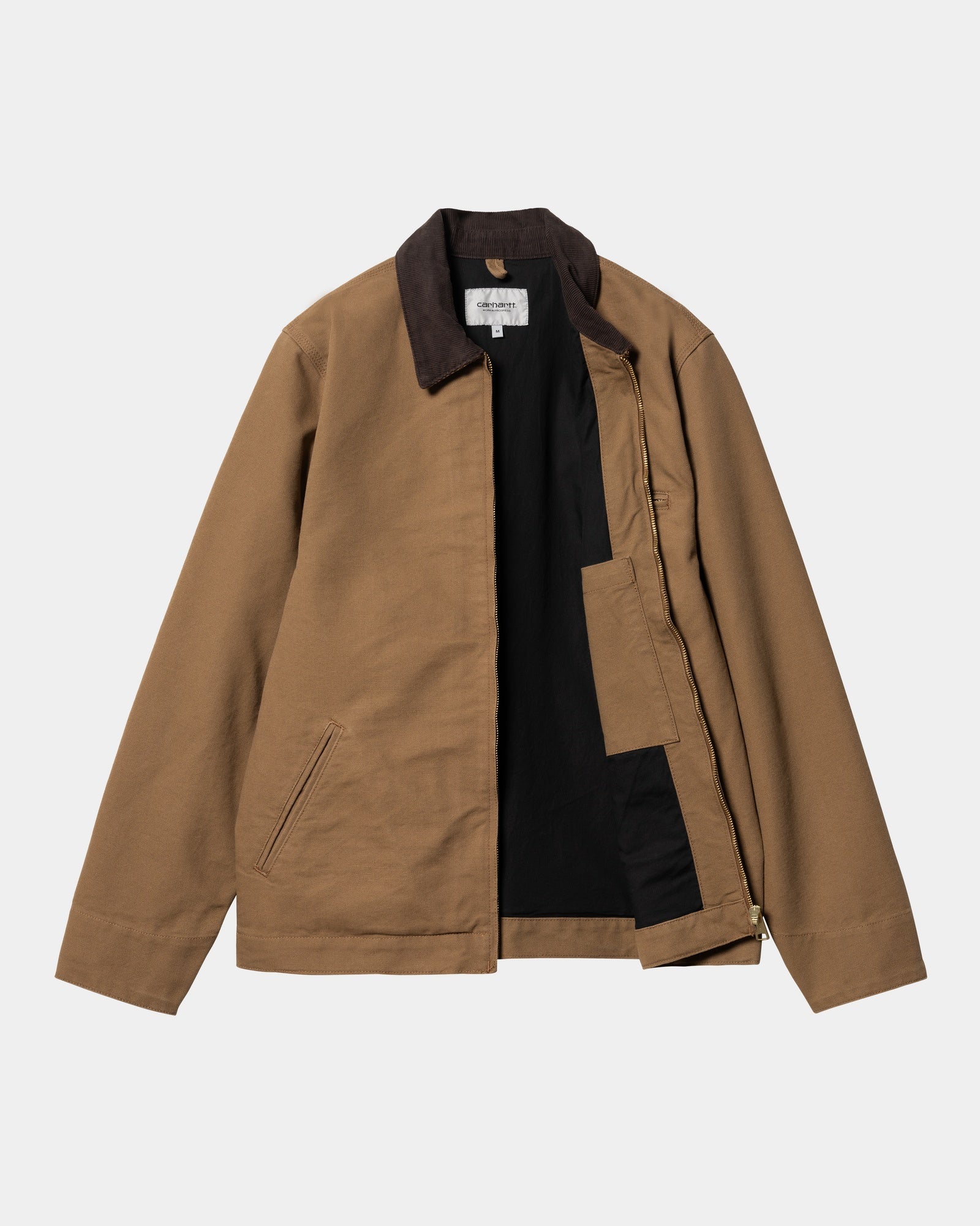 Men's Detroit Jacket - Spring Lightweight Bomber Jacket in Hamilton Brown/Tobacco (Rinsed) | Vintage Style Outerwear for Casual Wear, Travel & Outdoor Activities