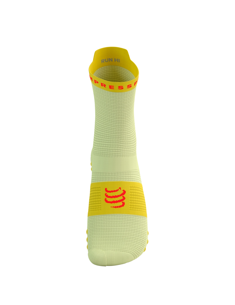 Compressport Unisex Pro Racing Socks v4.0 - High Performance Running Socks for Men & Women - Breathable & Cushioned for Marathon, Trail Running & Workouts - Elf Yellow/Fluo Red