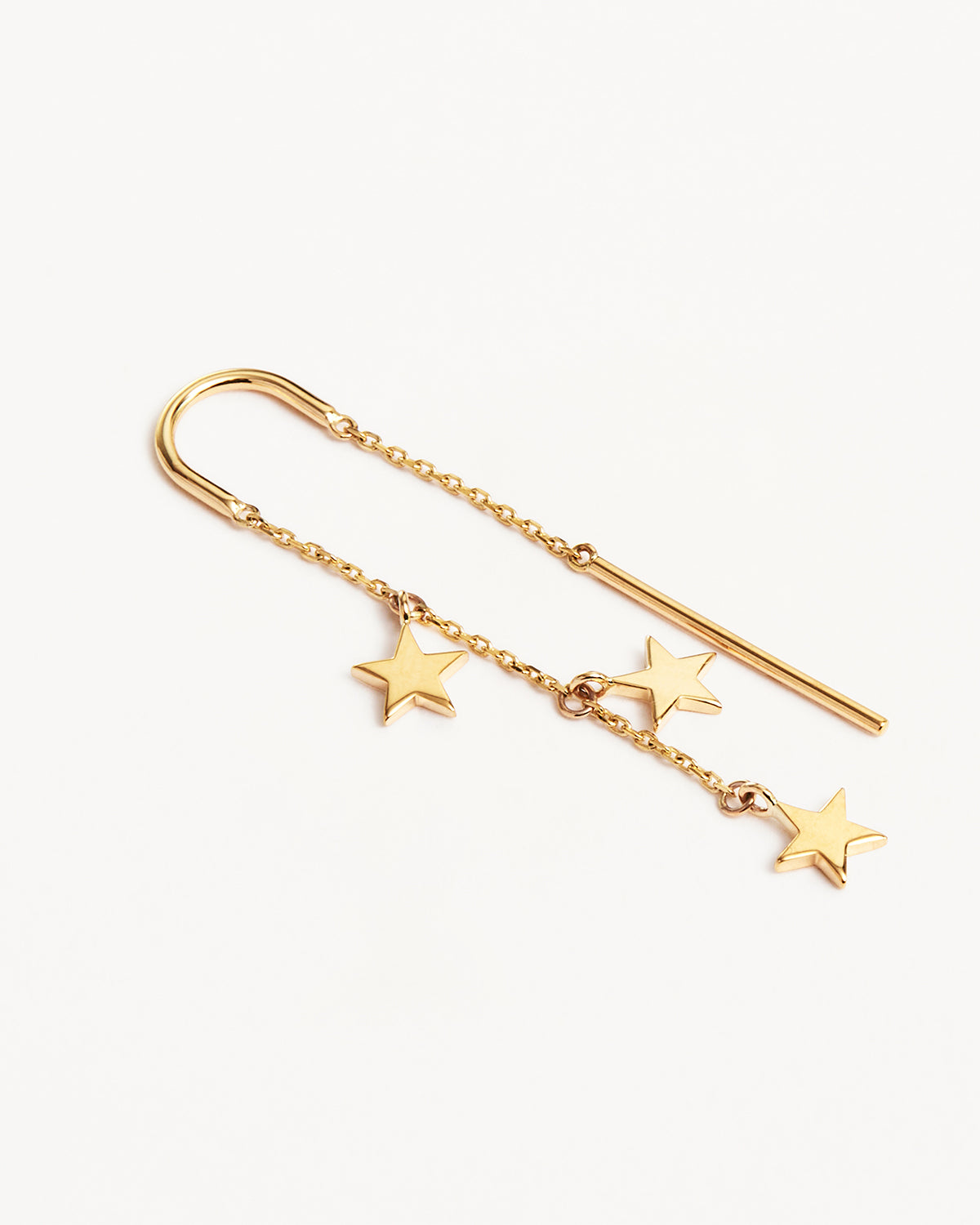 9K Solid Gold Star Bright Thread Earrings – Dainty & Elegant Jewelry for Women – Perfect for Everyday Wear, Gifts & Special Occasions