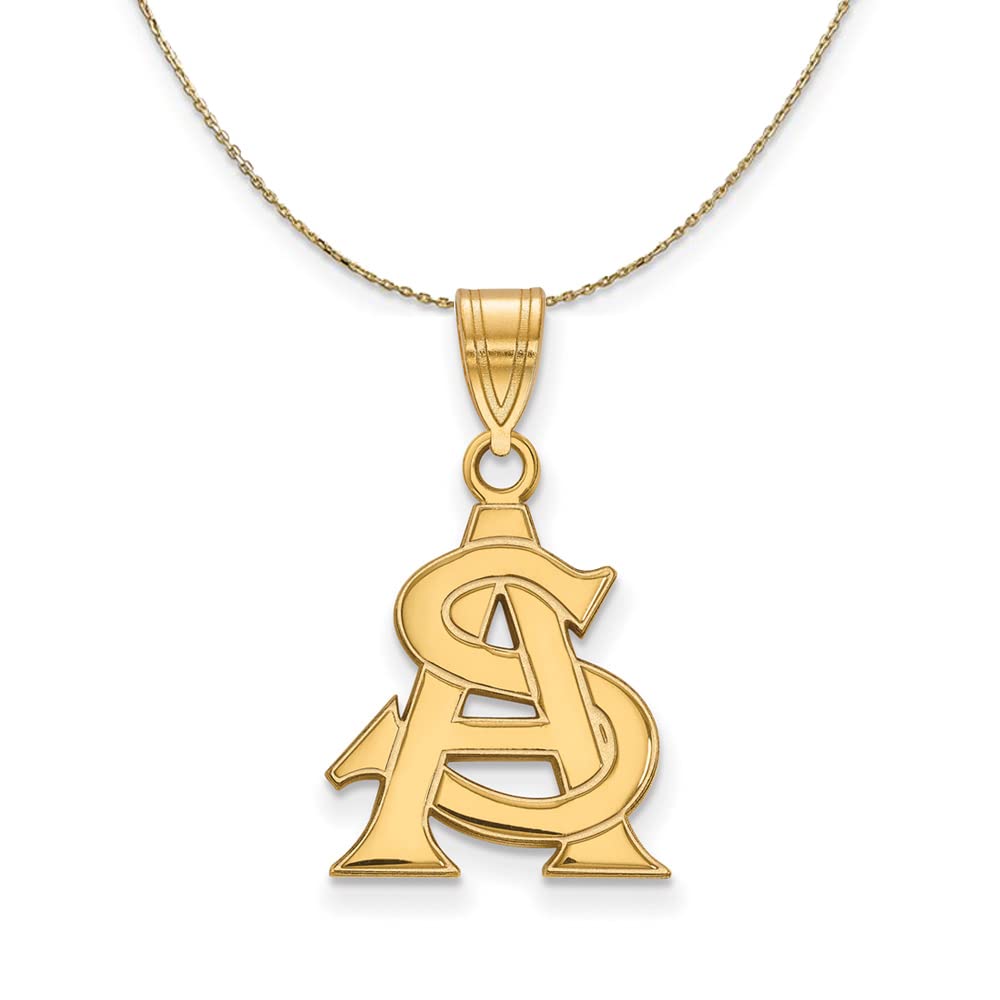 14k Yellow Gold Arizona State Necklace for Women - Perfect Gift